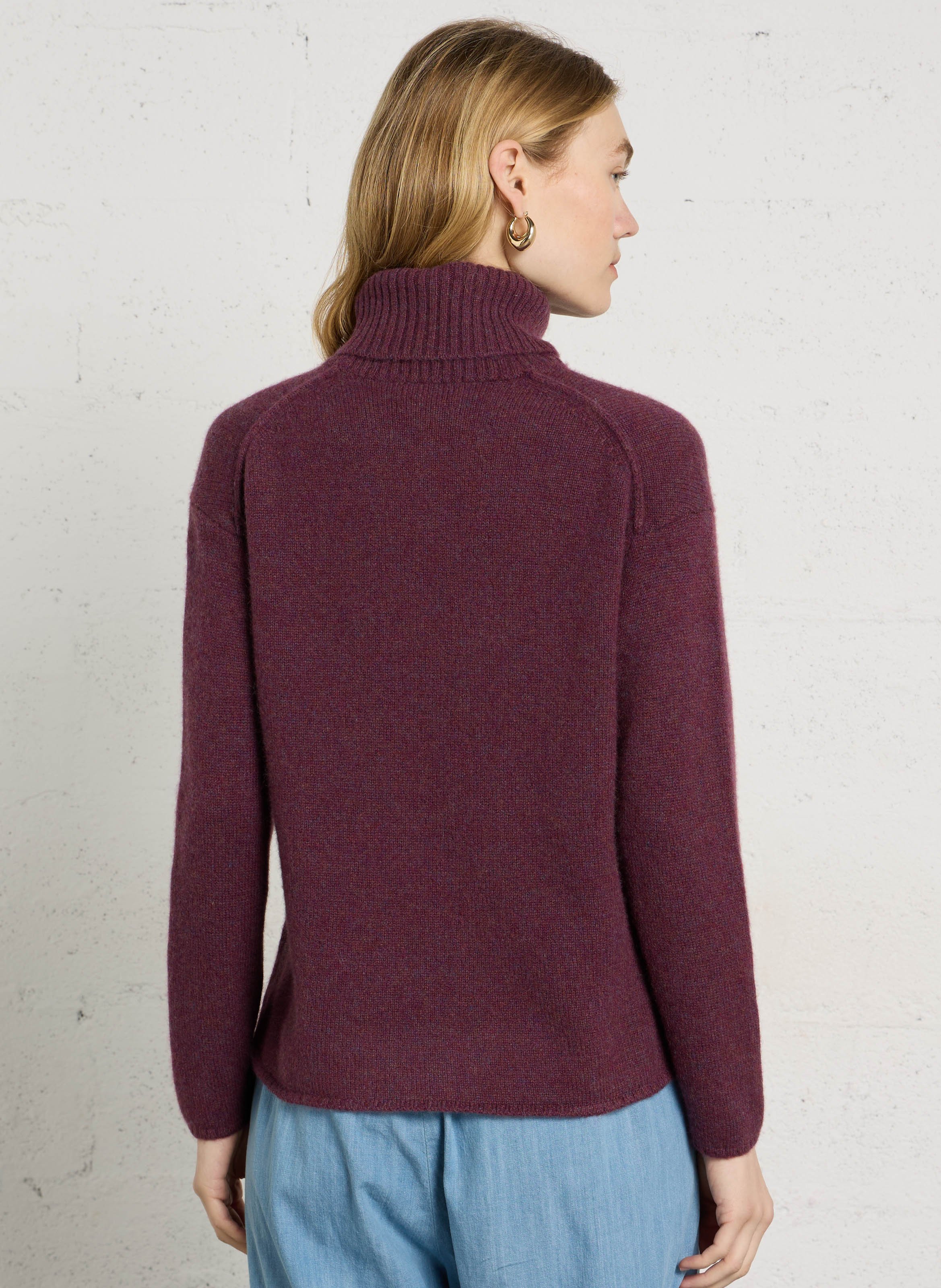 Pull droit en cachemire  MAISON 123 Violet