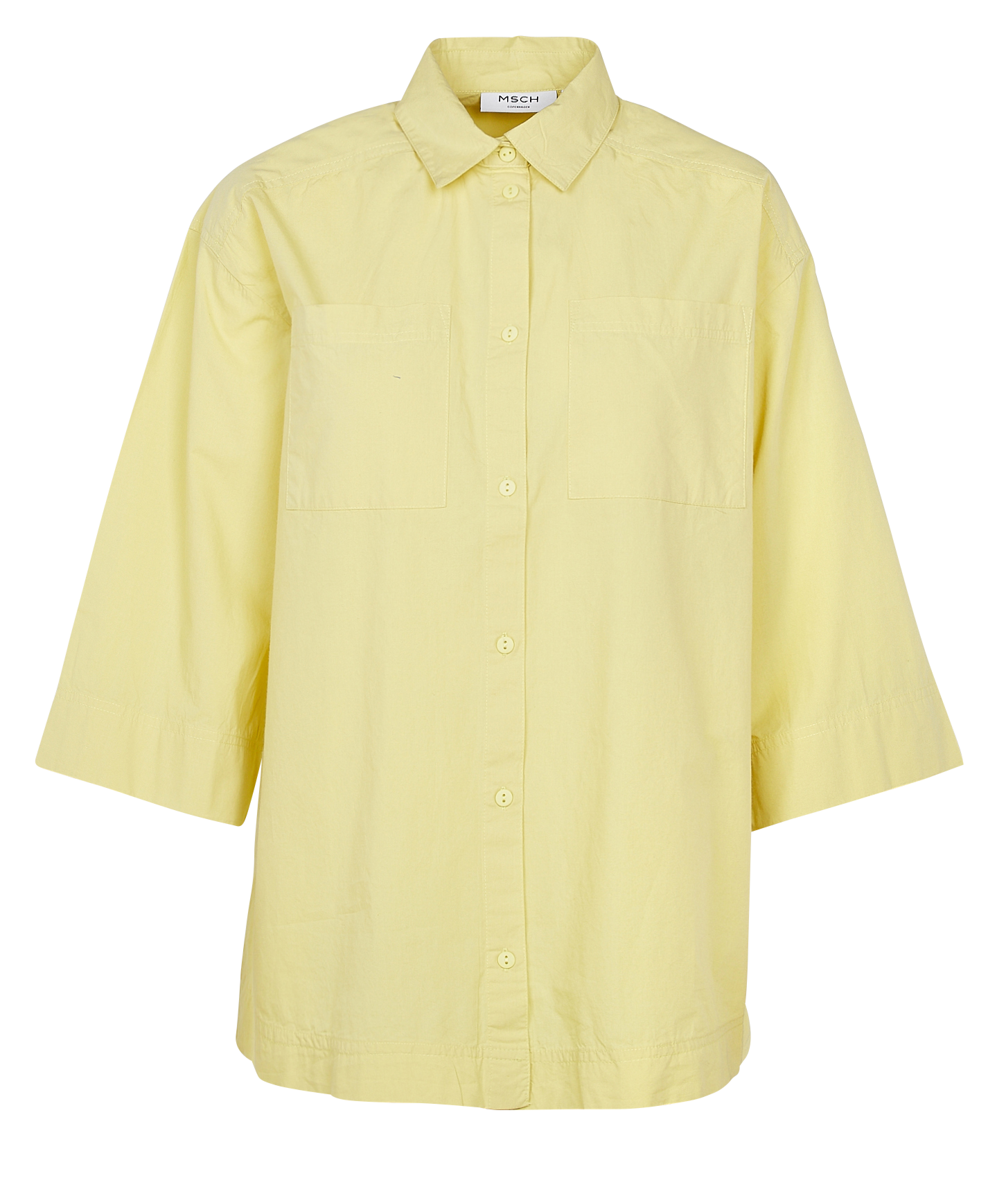 Chemise col classique en coton MOSS COPENHAGEN Jaune