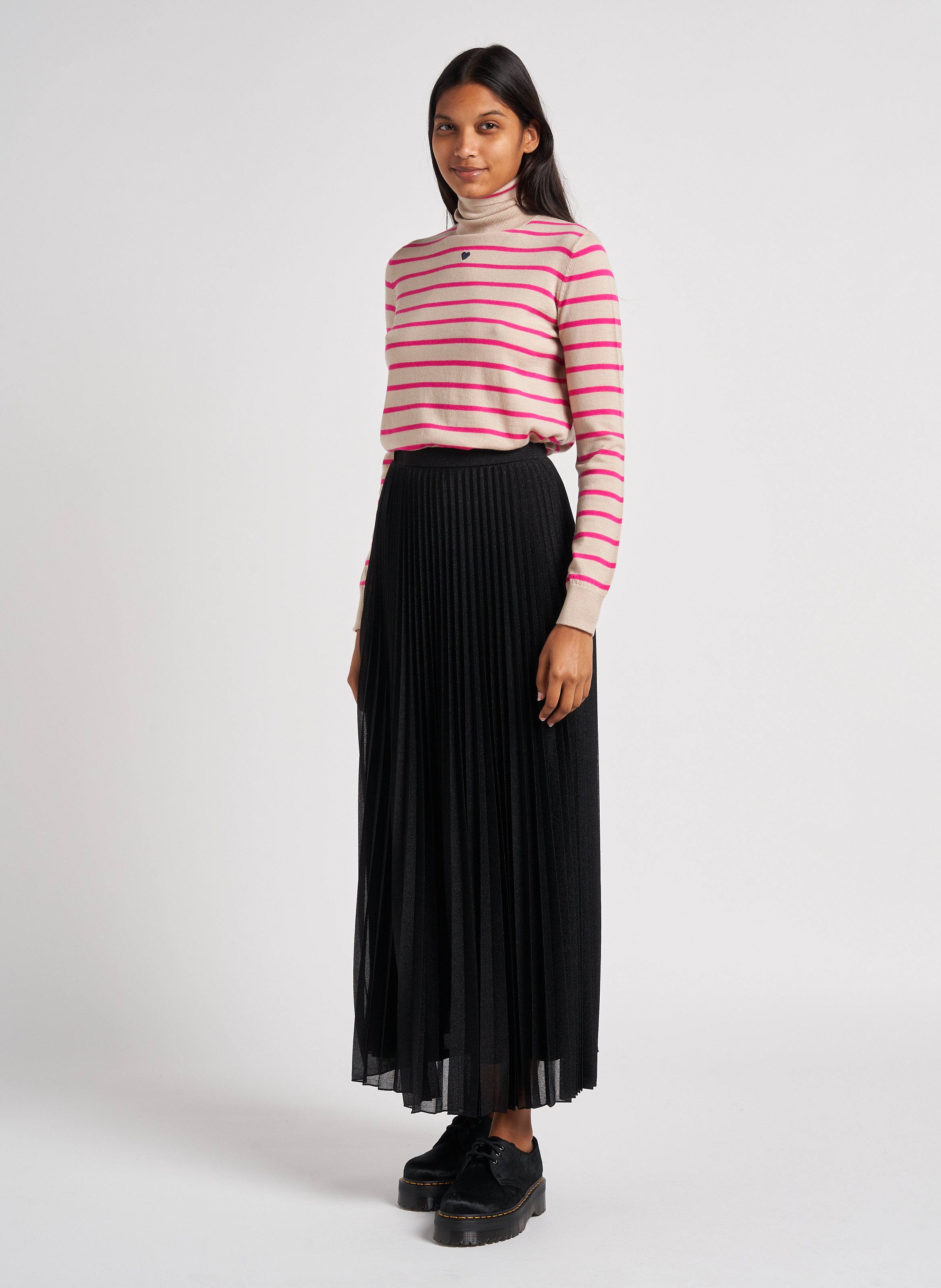 Pleated metallic thread best sale skirt zara