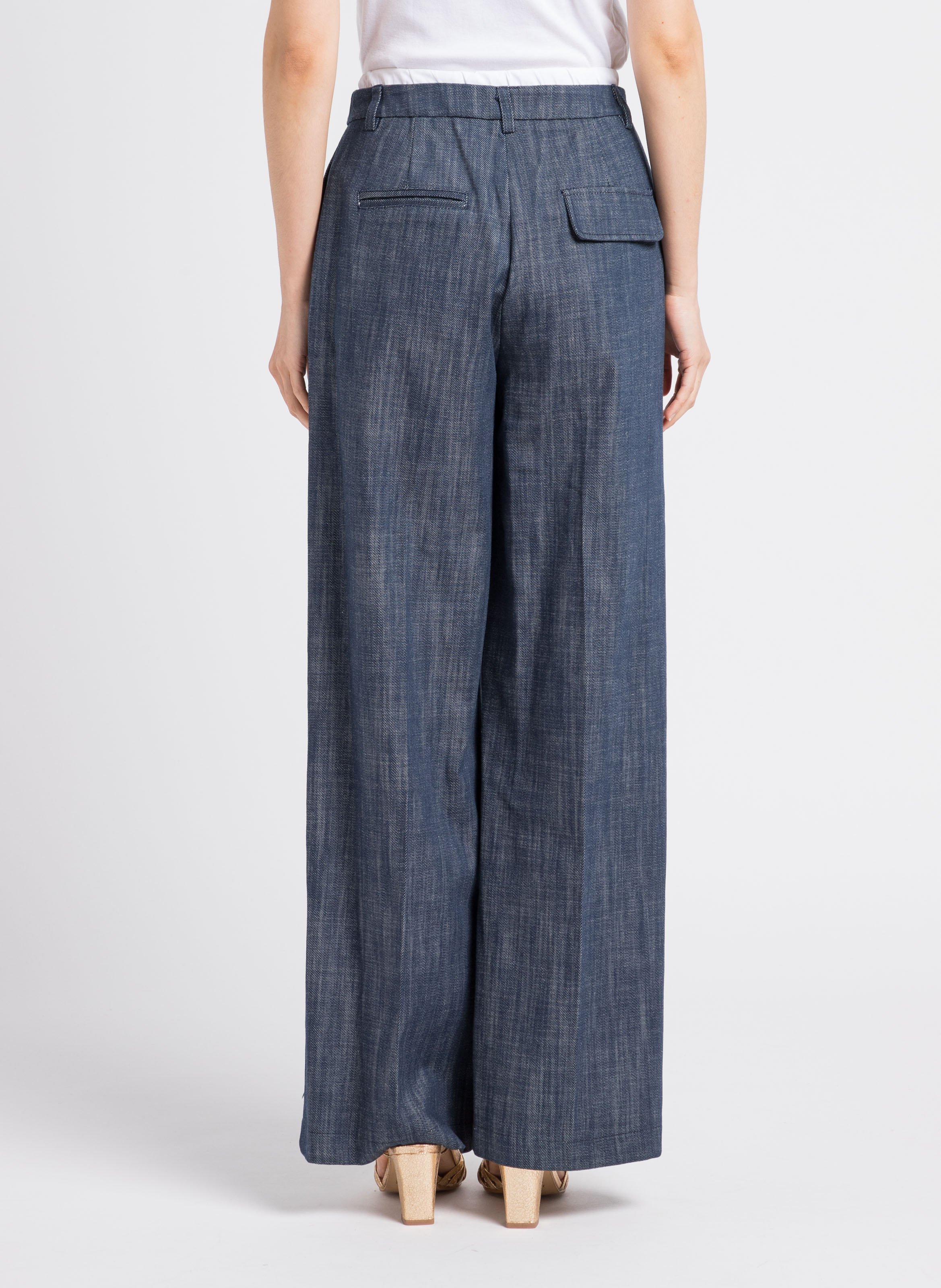 Jeans aus Baumwoll-Popeline im Lagen-Look IMPERIAL Blau