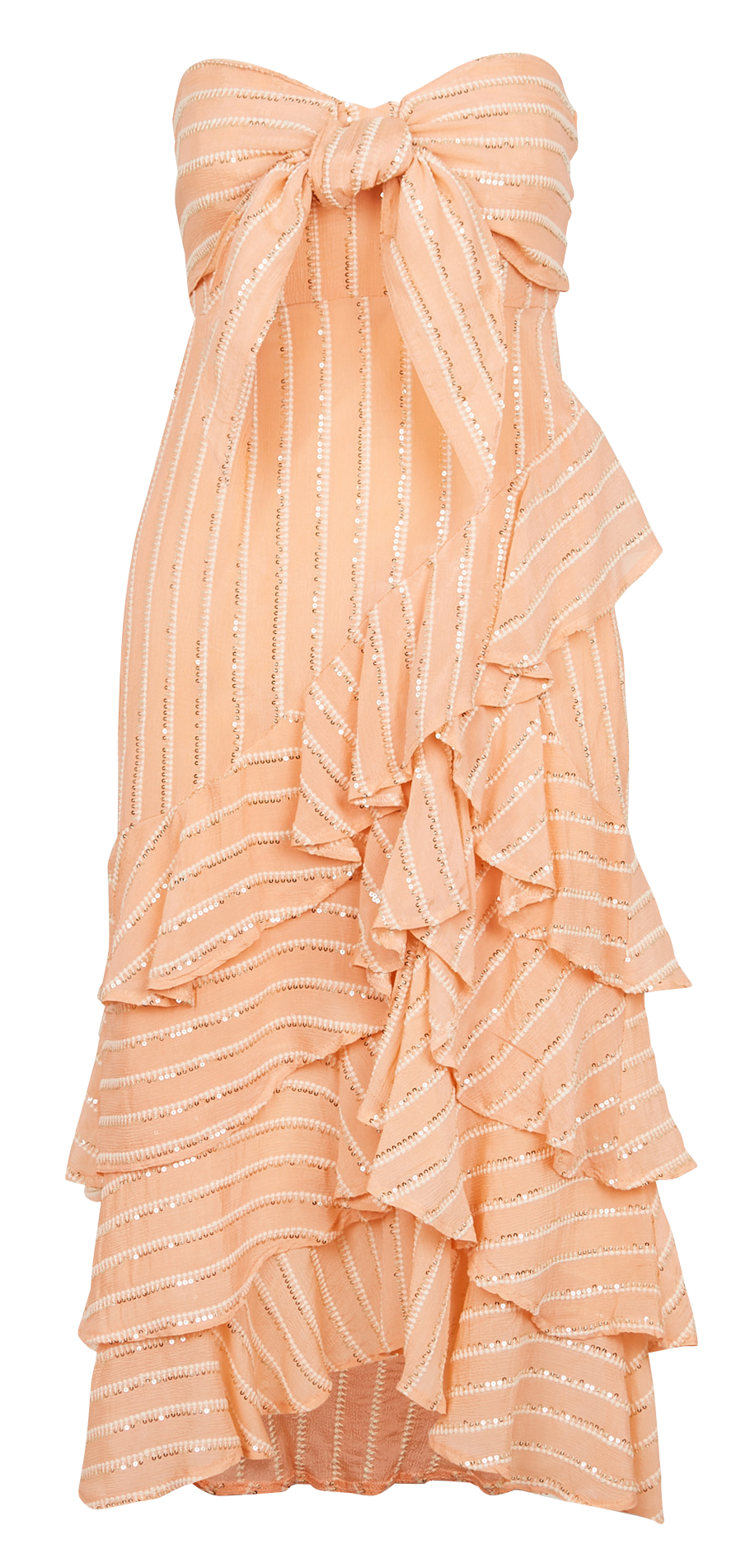 Robe bustier à volants et sequins  SUNDRESS Orange