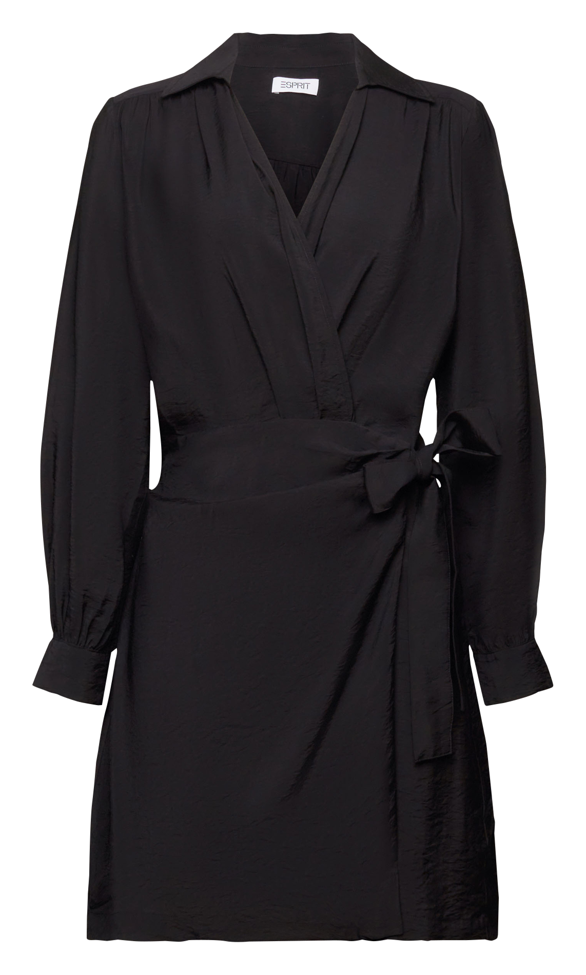 Robe courte portefeuille à col V ESPRIT Noir
