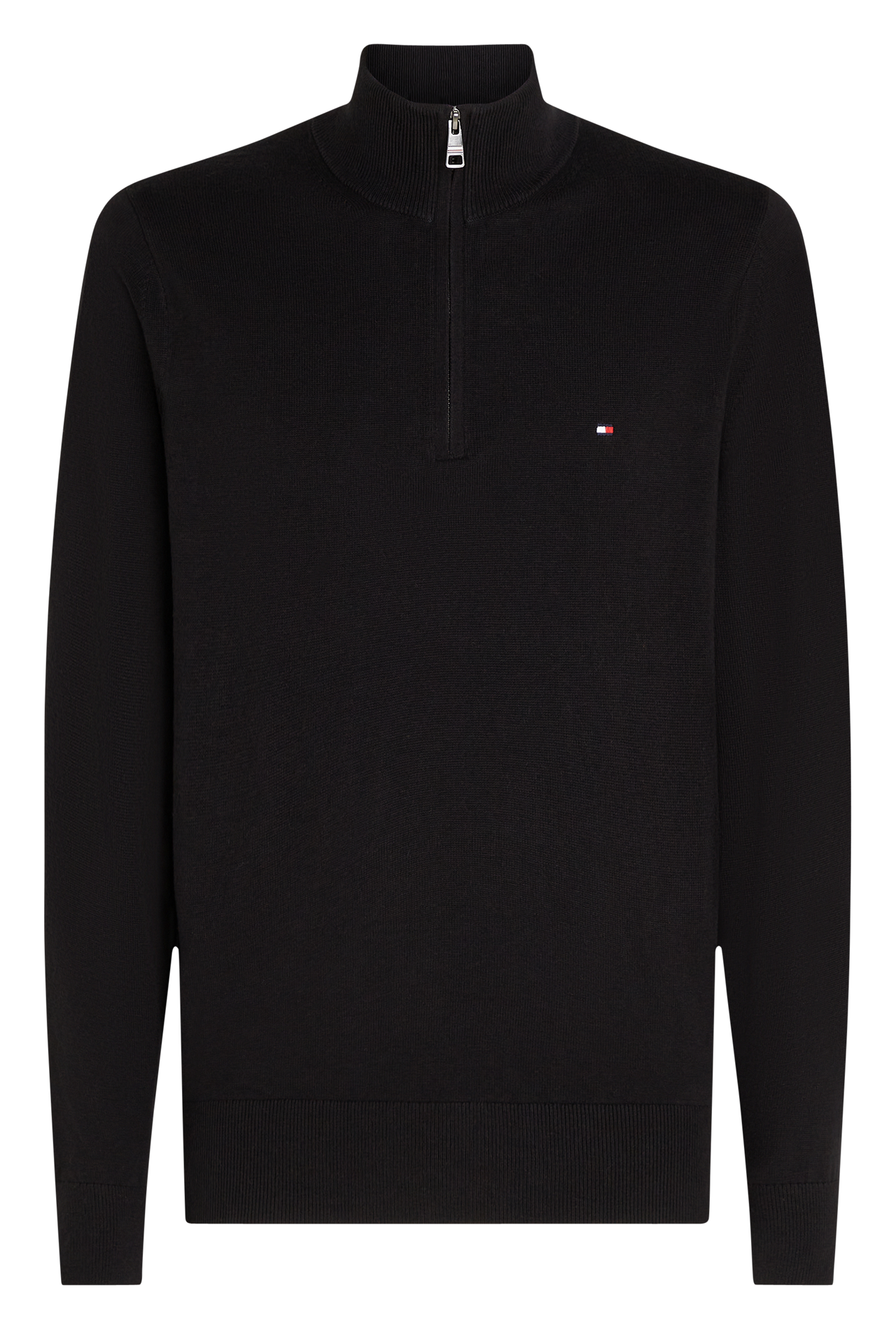 Regular-fit organic cotton and cashmere sweater with high neck TOMMY HILFIGER