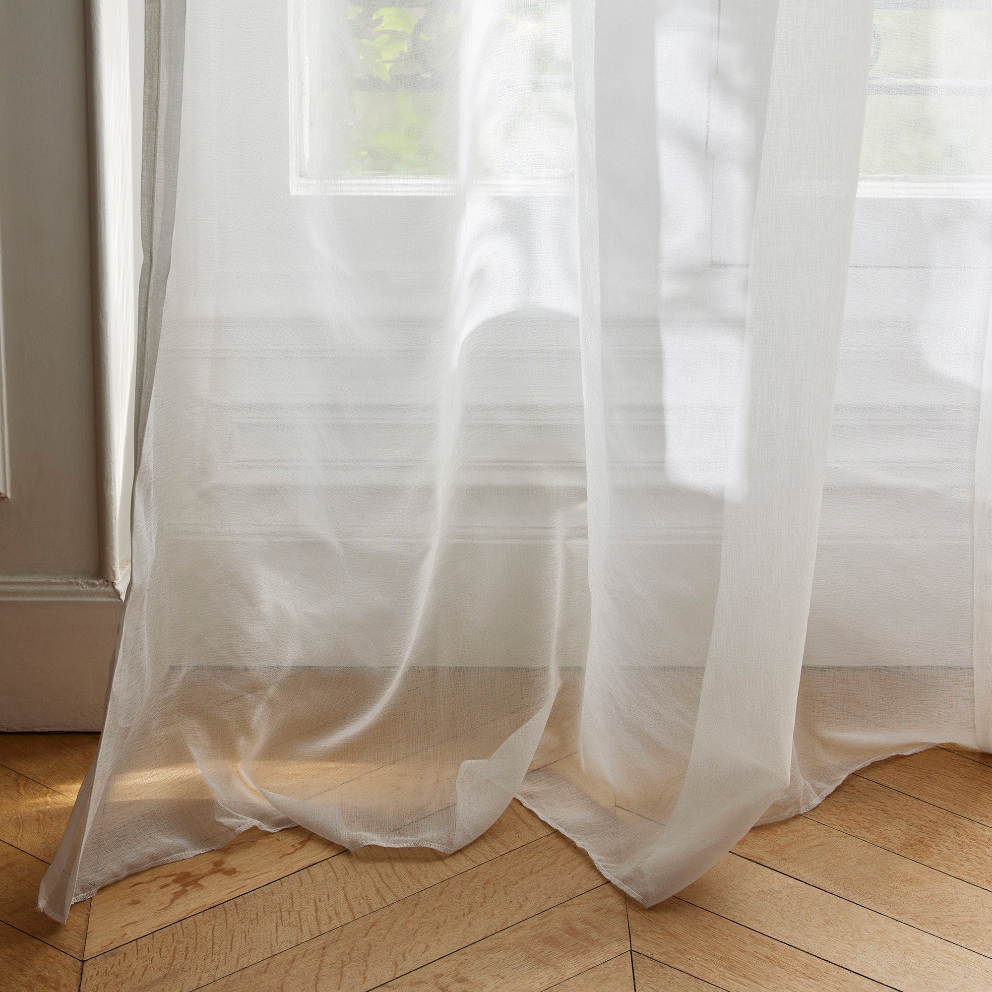 THASOS - Net curtain with eyelets MADURA White