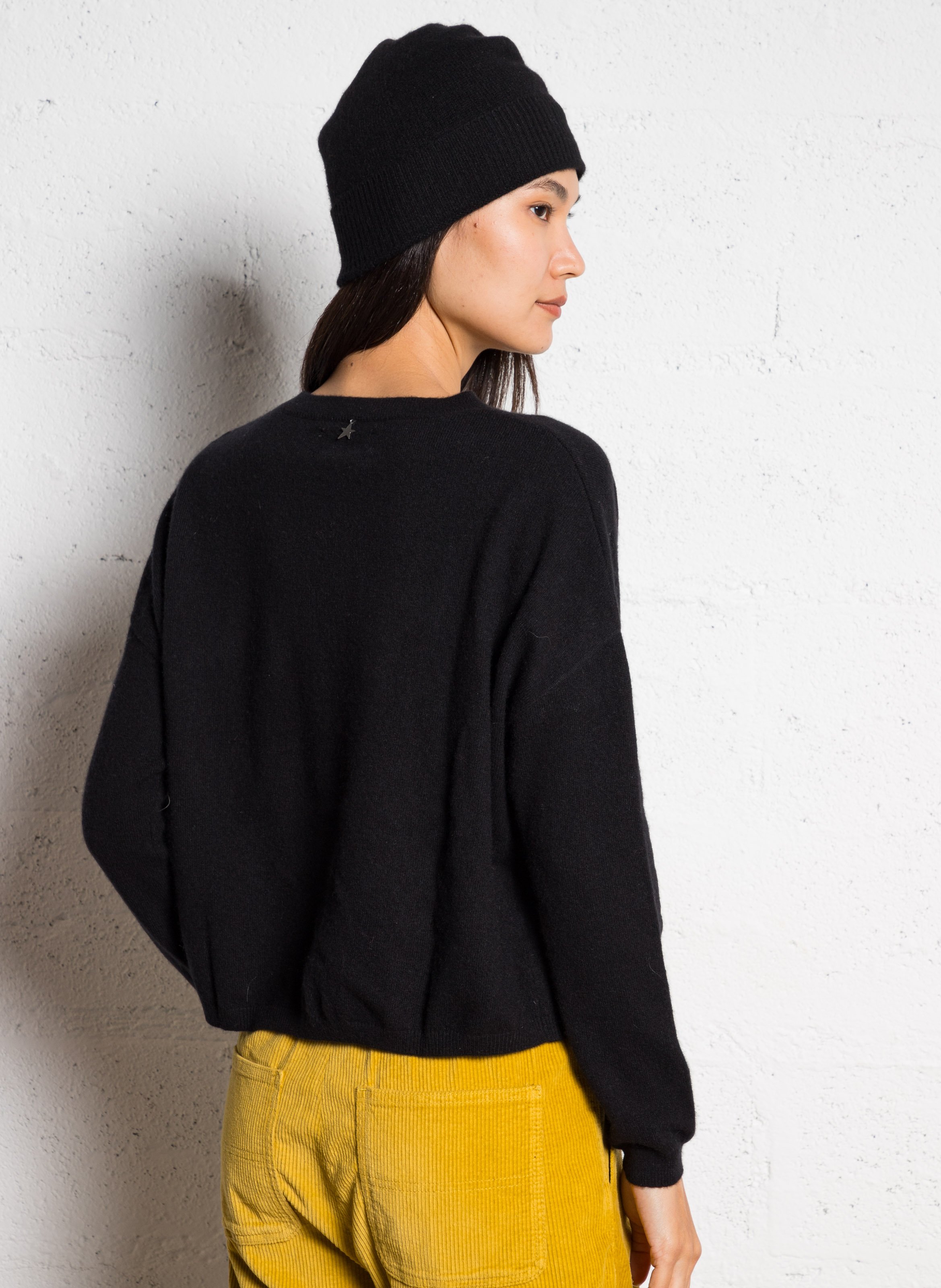 Pull col bateau en cachemire SUD EXPRESS Noir