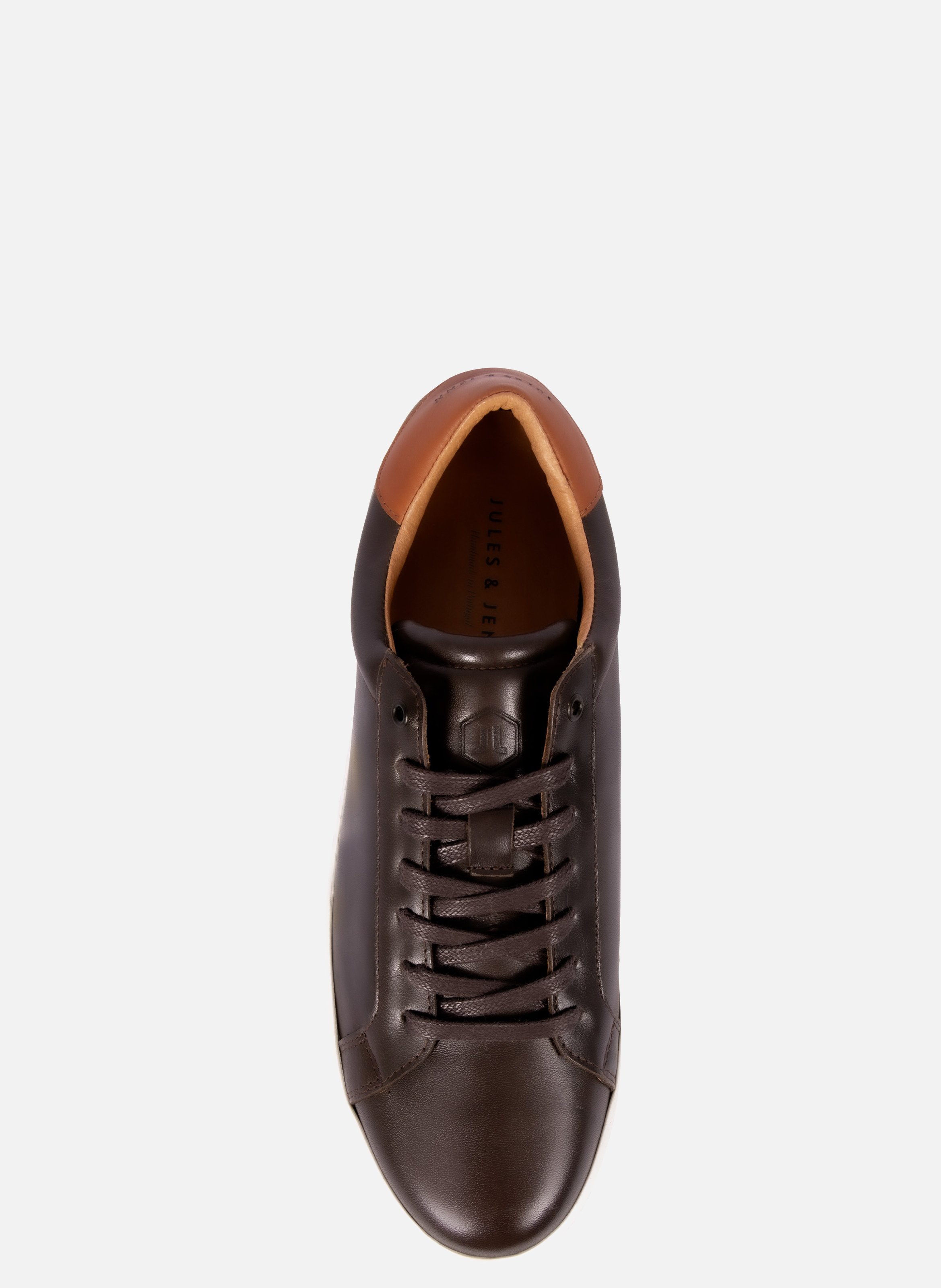 Lace-up leather tennis shoes JULES & JENN Brown