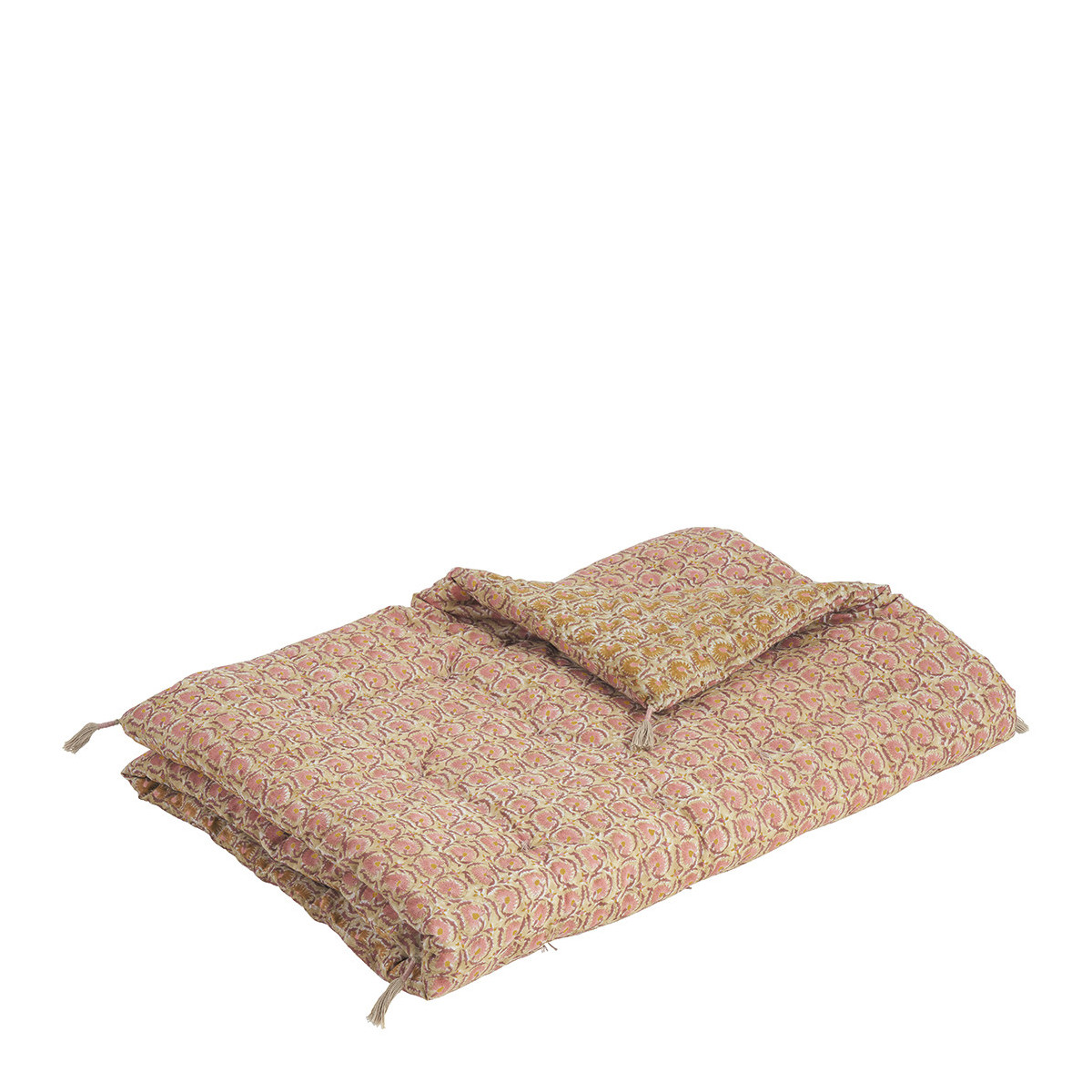 Futon cotton flora - 180 x 80 cm - pink BLANC D'IVOIRE Pink