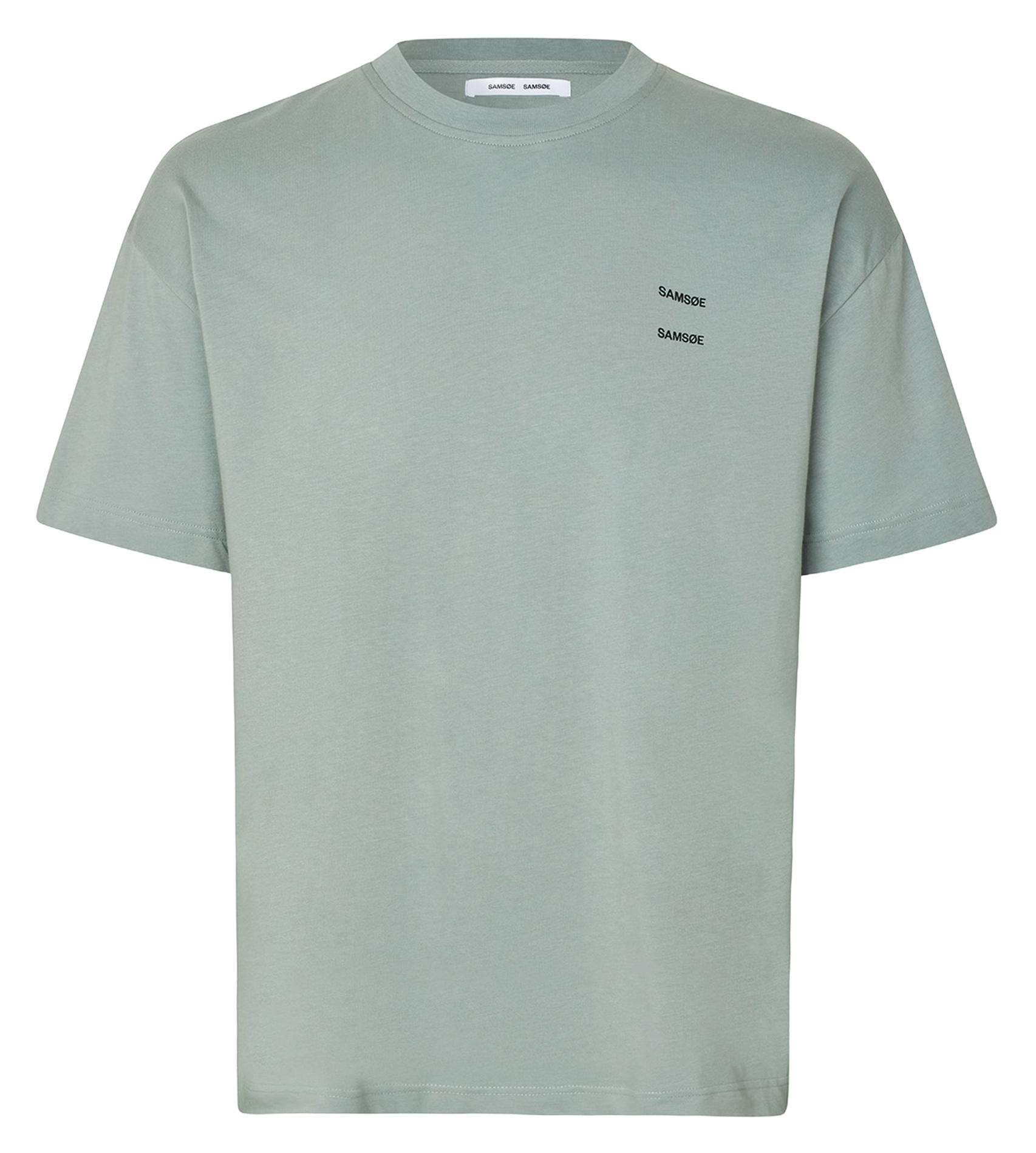 Tee-shirt col rond regular-fit sérigraphié en coton bio SAMSOE SAMSOE Bleu