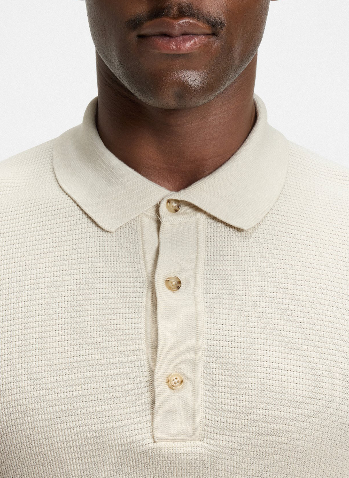 Cotton and linen polo shirt BOSS White