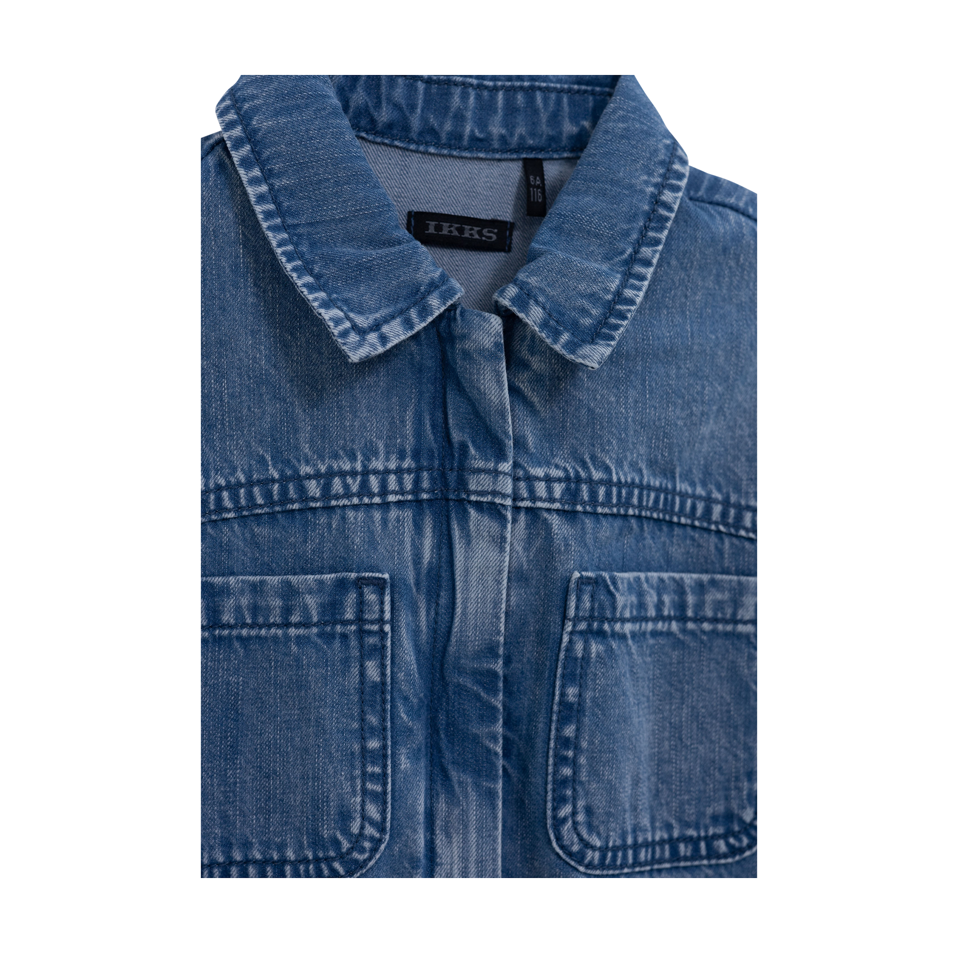 Robe courte ceinturée en jean  IKKS JUNIOR Bleu