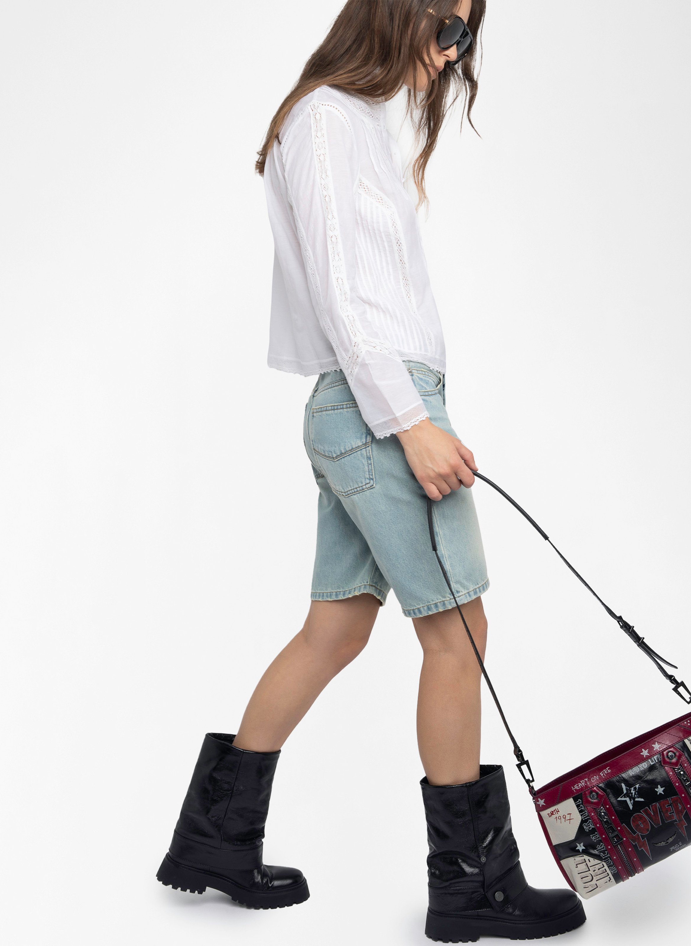 Patent leather shoulder bag ZADIG&VOLTAIRE Black