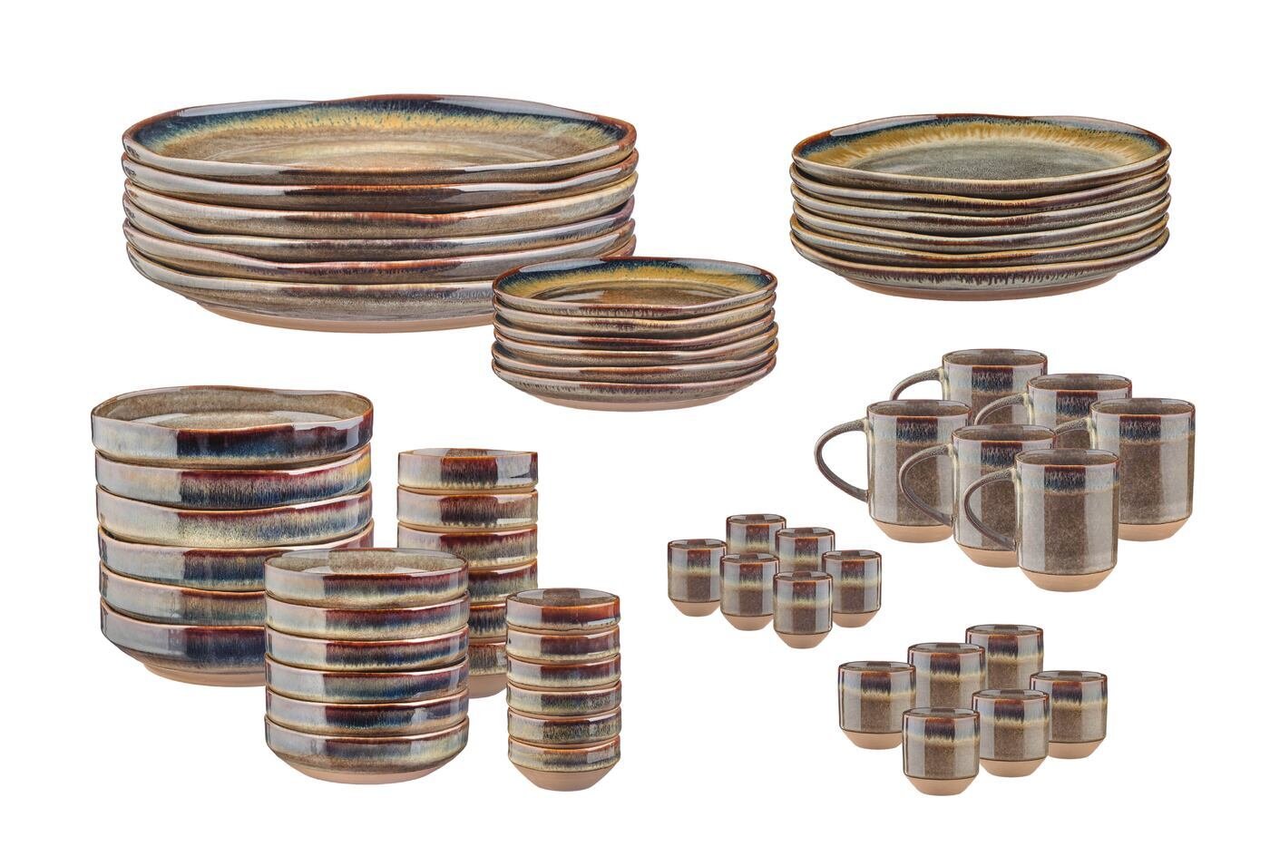 Full service plus genesis - 60 pieces - basalt BJORN Brown