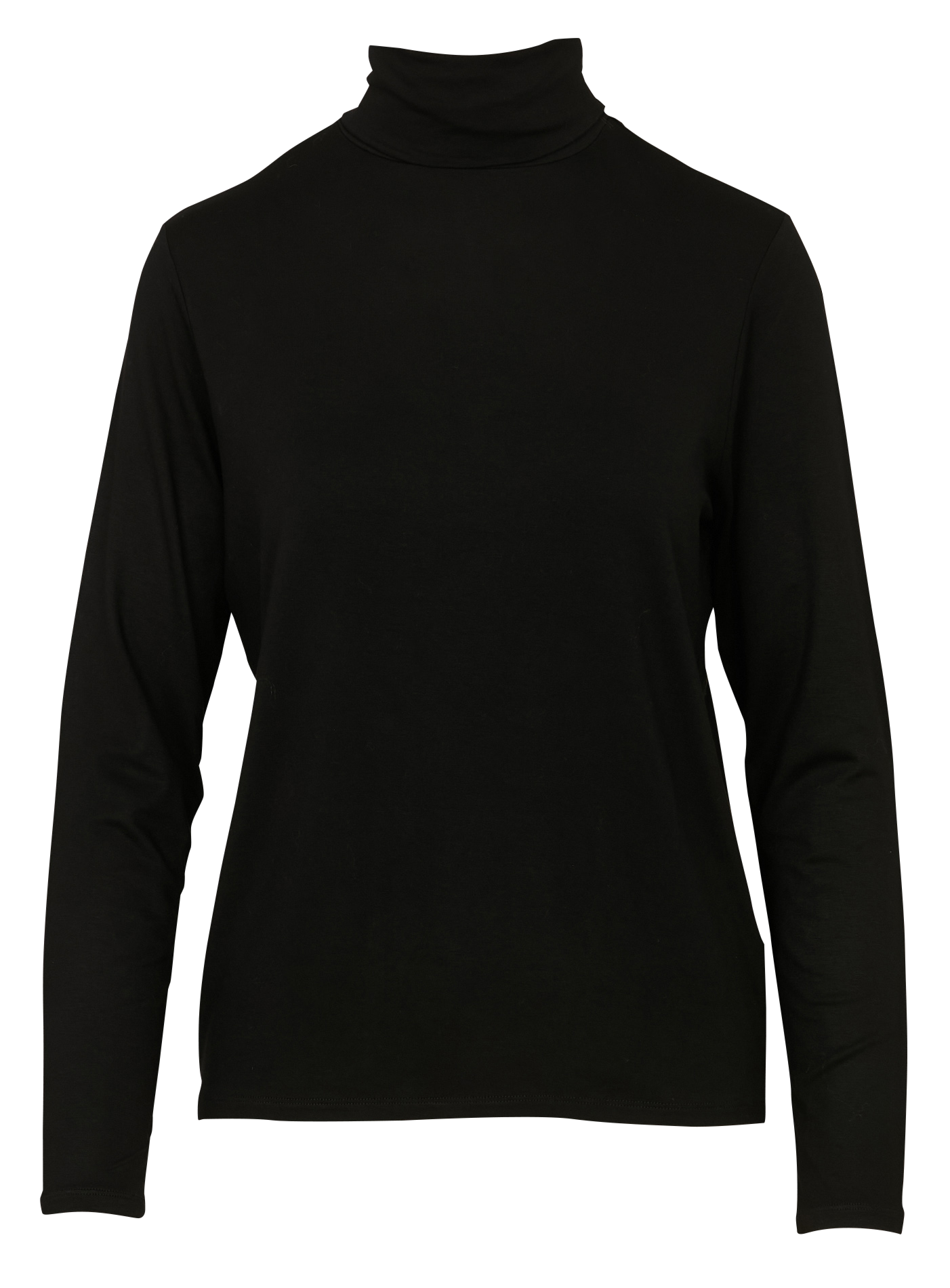 Tee-shirt ajusté col roulé MAJESTIC FILATURES Noir