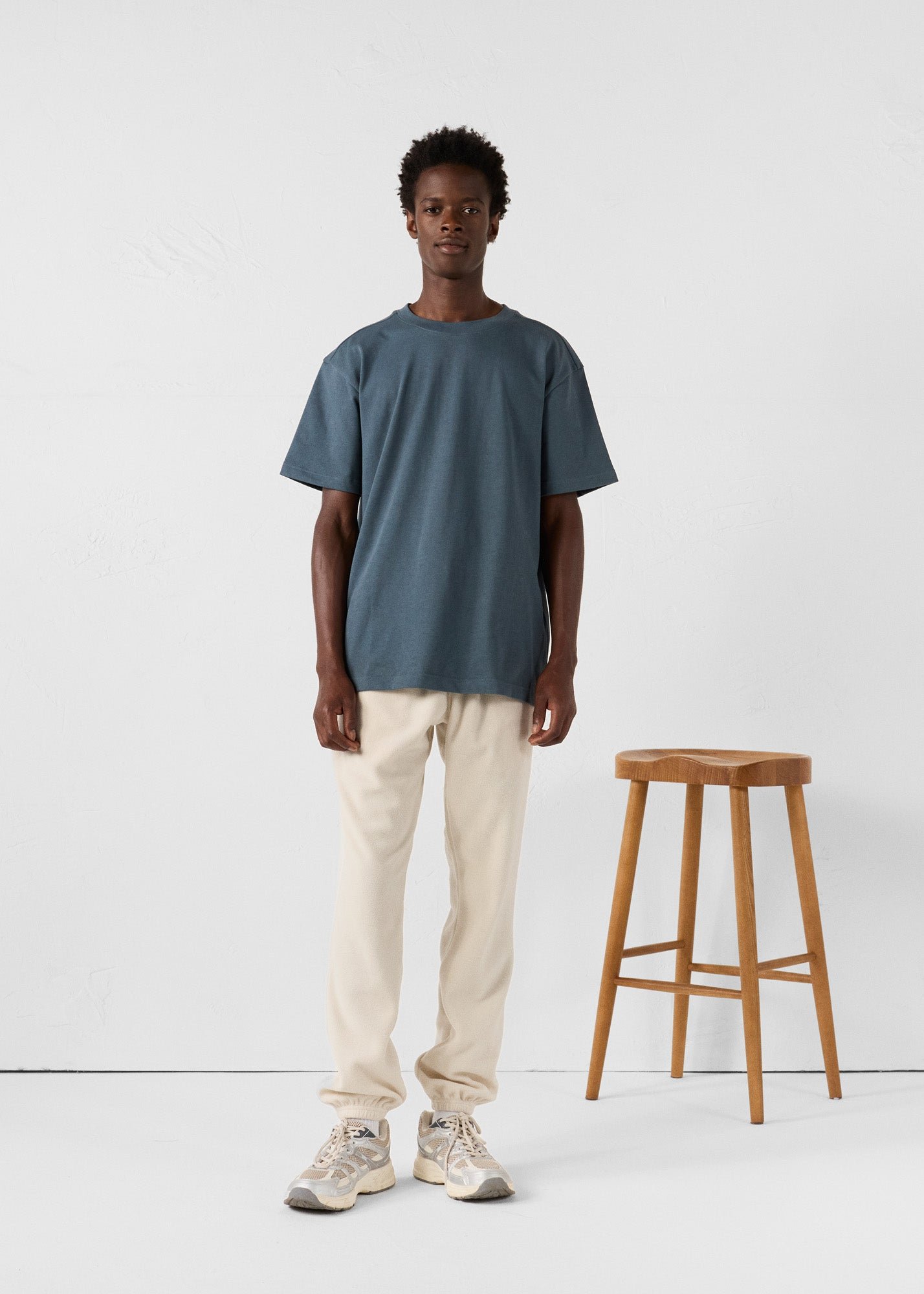 Round neck t-shirt in bluestone color Andrea JOTT Blue