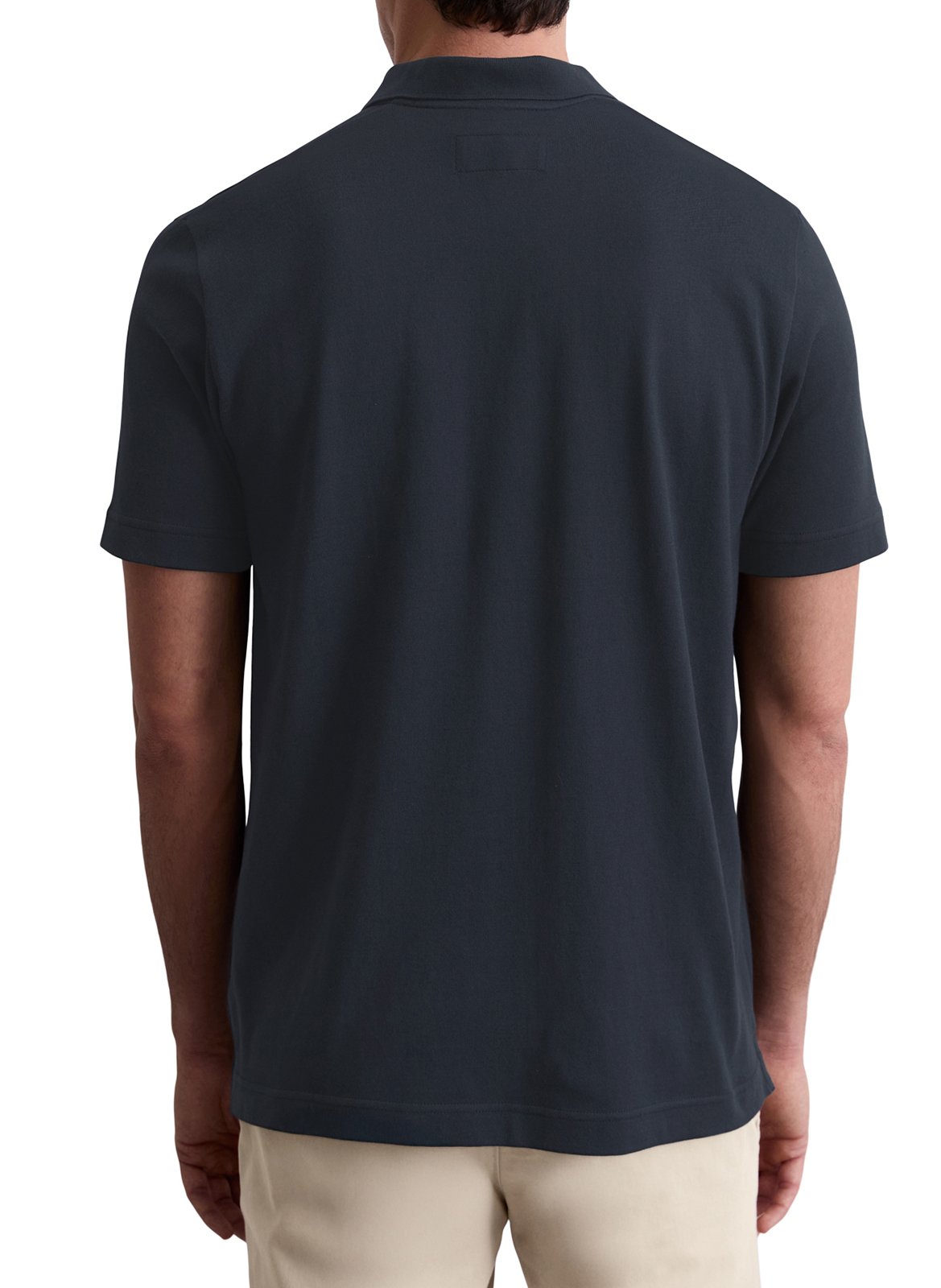 Top col polo en coton MARC O'POLO Bleu