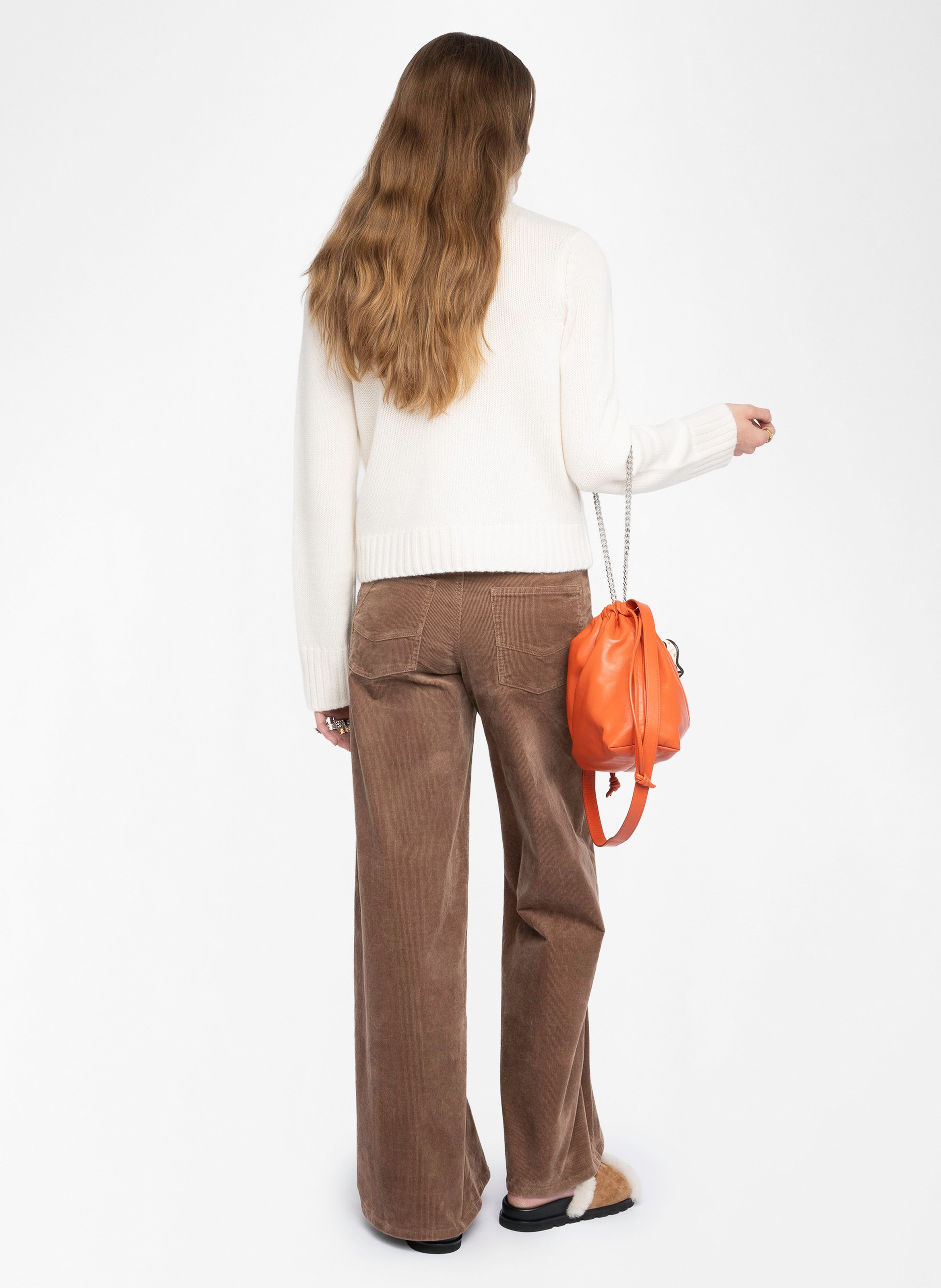 Pull col montant en cachemire  ZADIG&VOLTAIRE Blanc