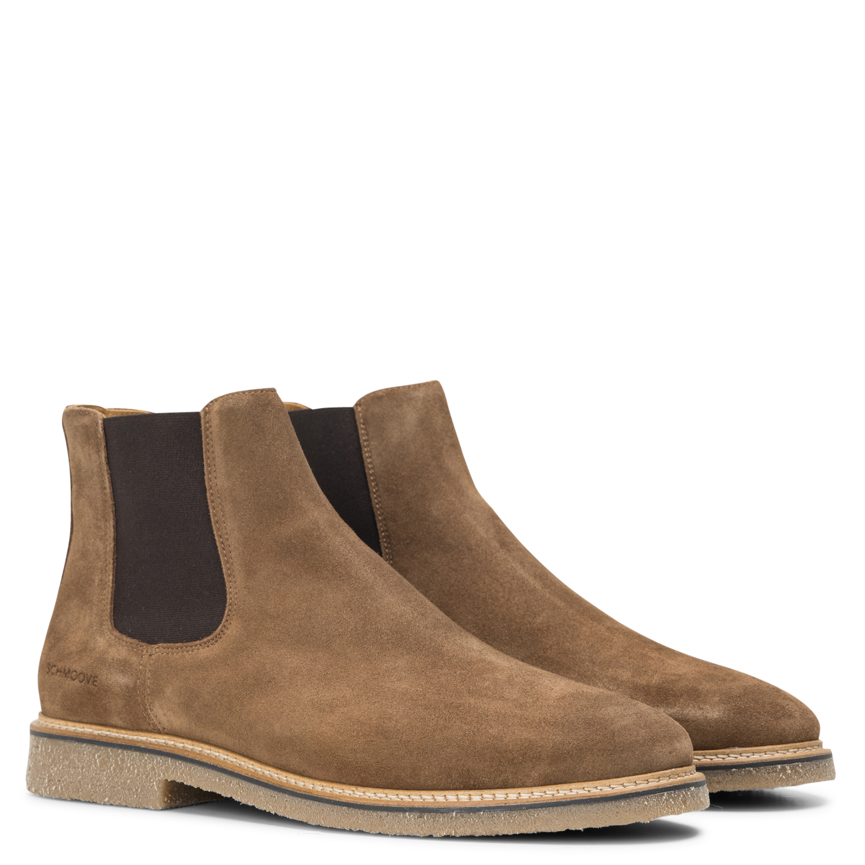 Bottines Chelsea unies en cuir SCHMOOVE Marron