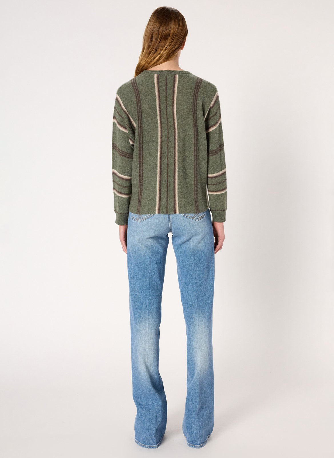 Kasjmier trui met opstaande kraag GERARD DAREL Kaki