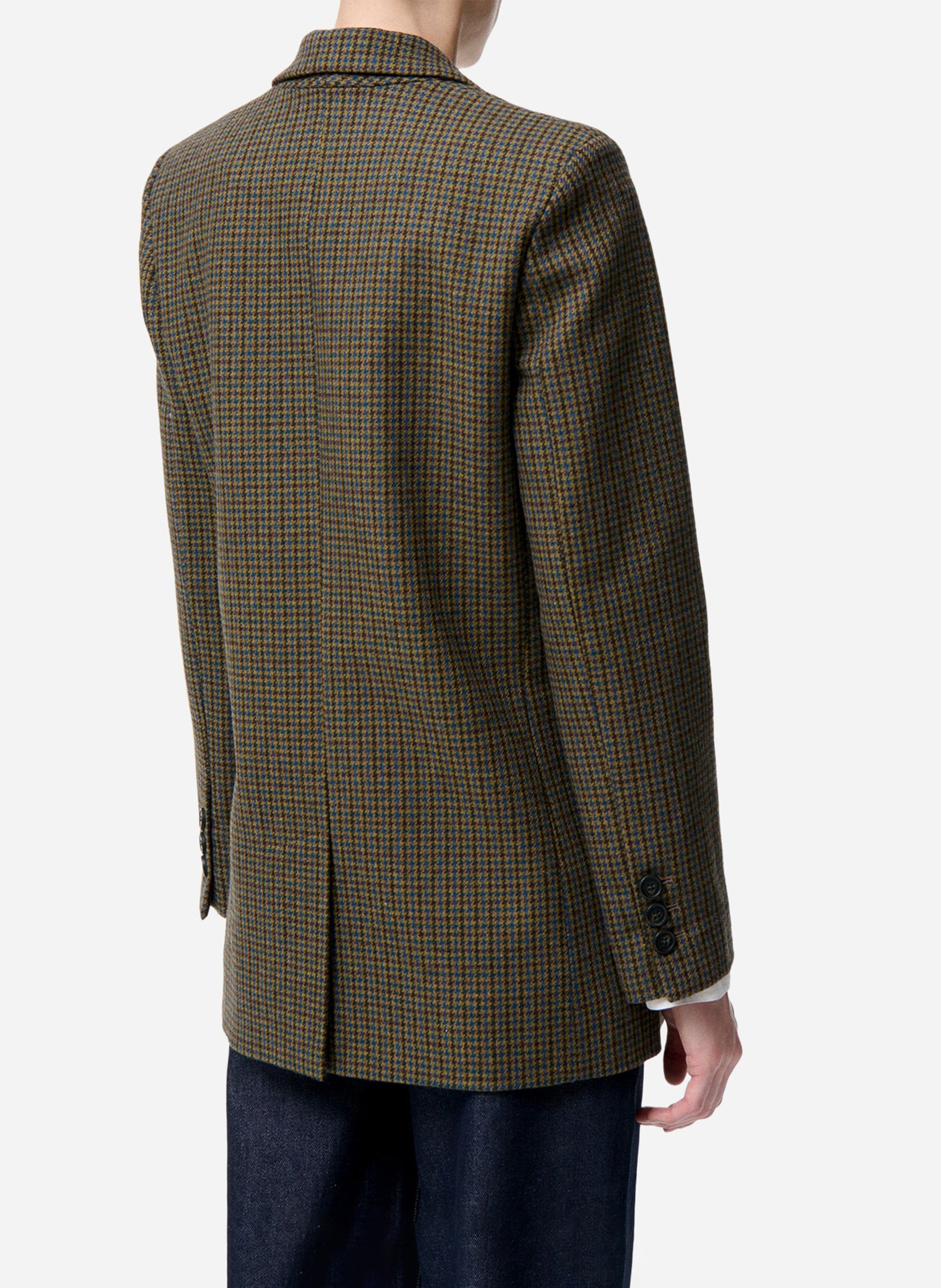 Checked wool blend tailored blazer VANESSA BRUNO Green