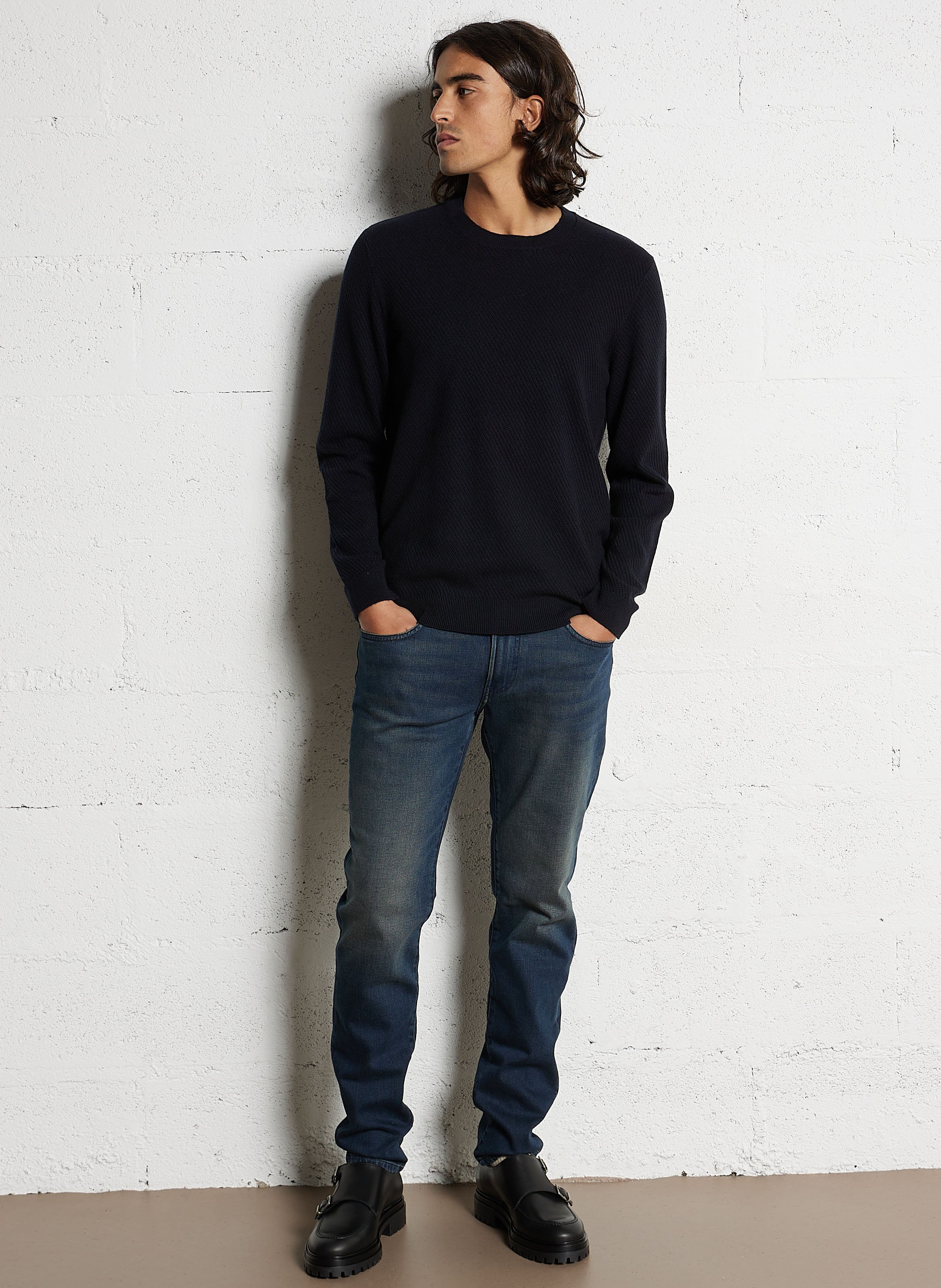 Gerade geschnittene Jeans aus Baumwoll-Mix IKKS Blau