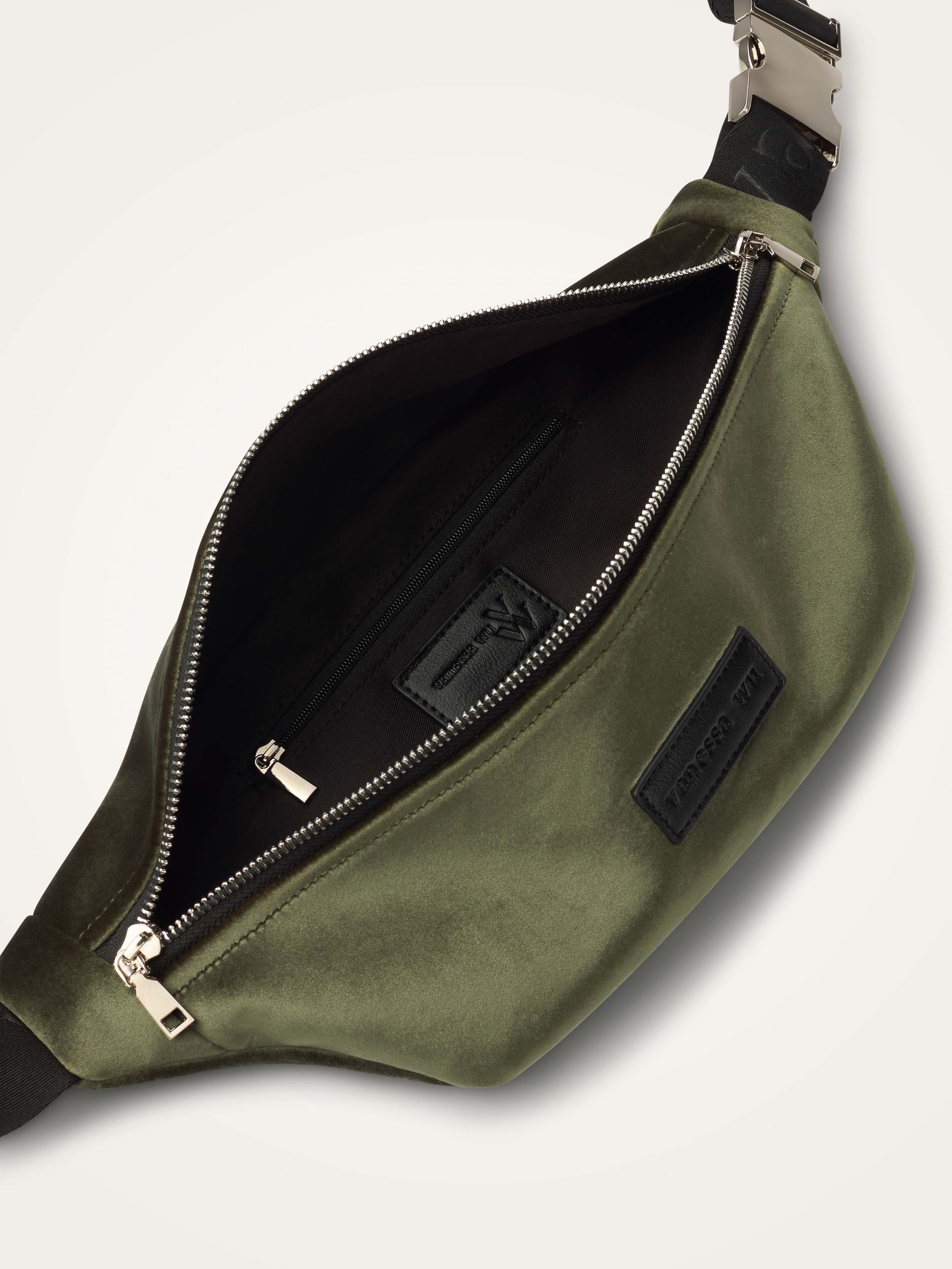 Velour waist bag VANESSA WU Green