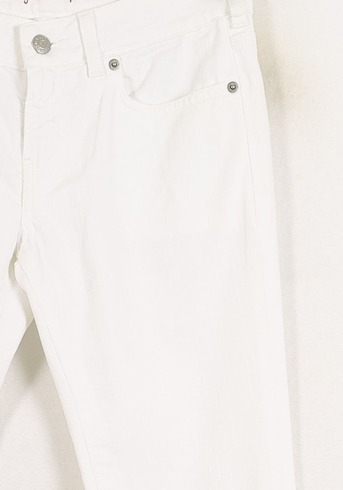 Cropped slim jeans with studs INES DE LA FRESSANGE - Seconde main White