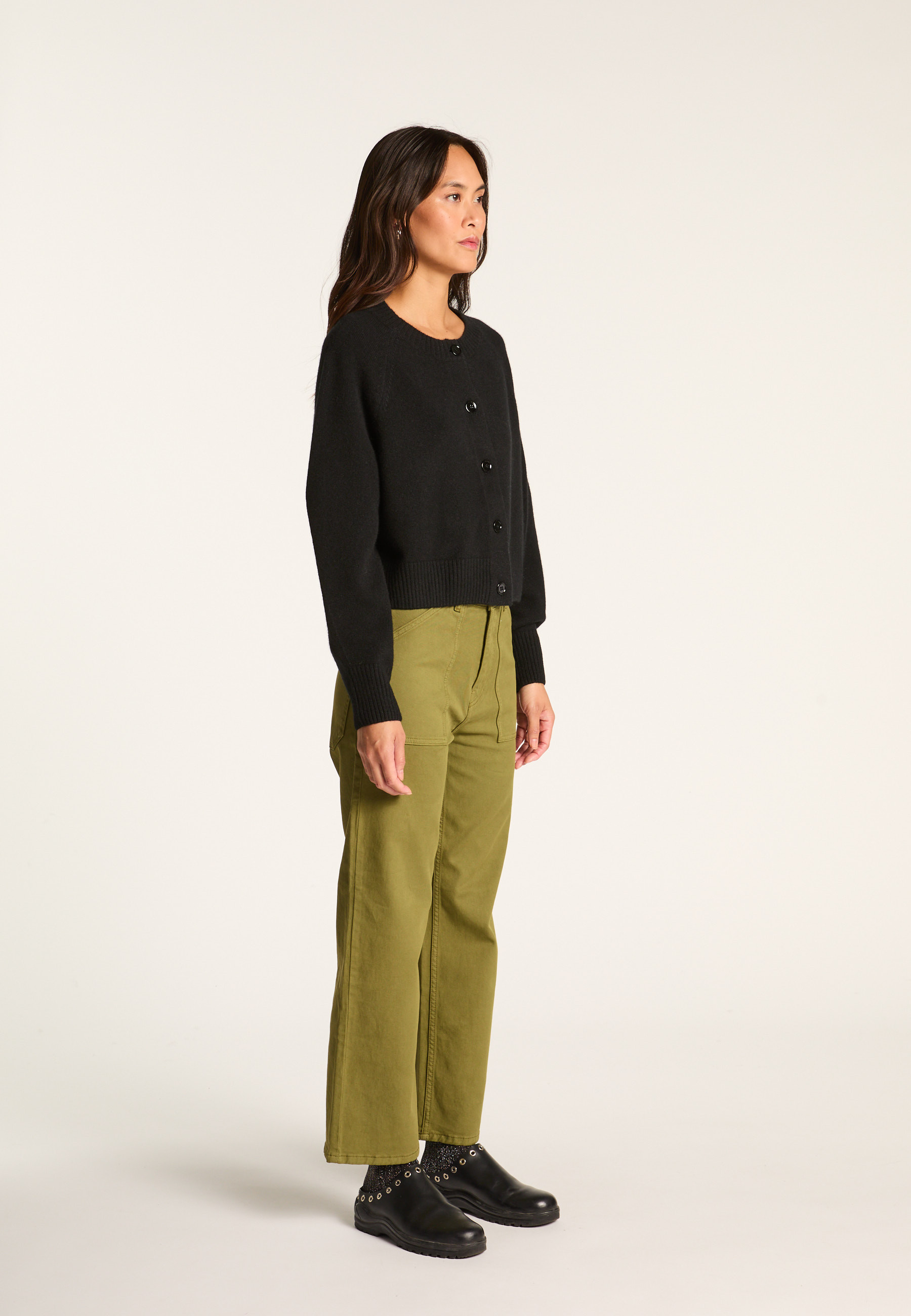 Cashmere cardigan MAISON MONTAGUT Black