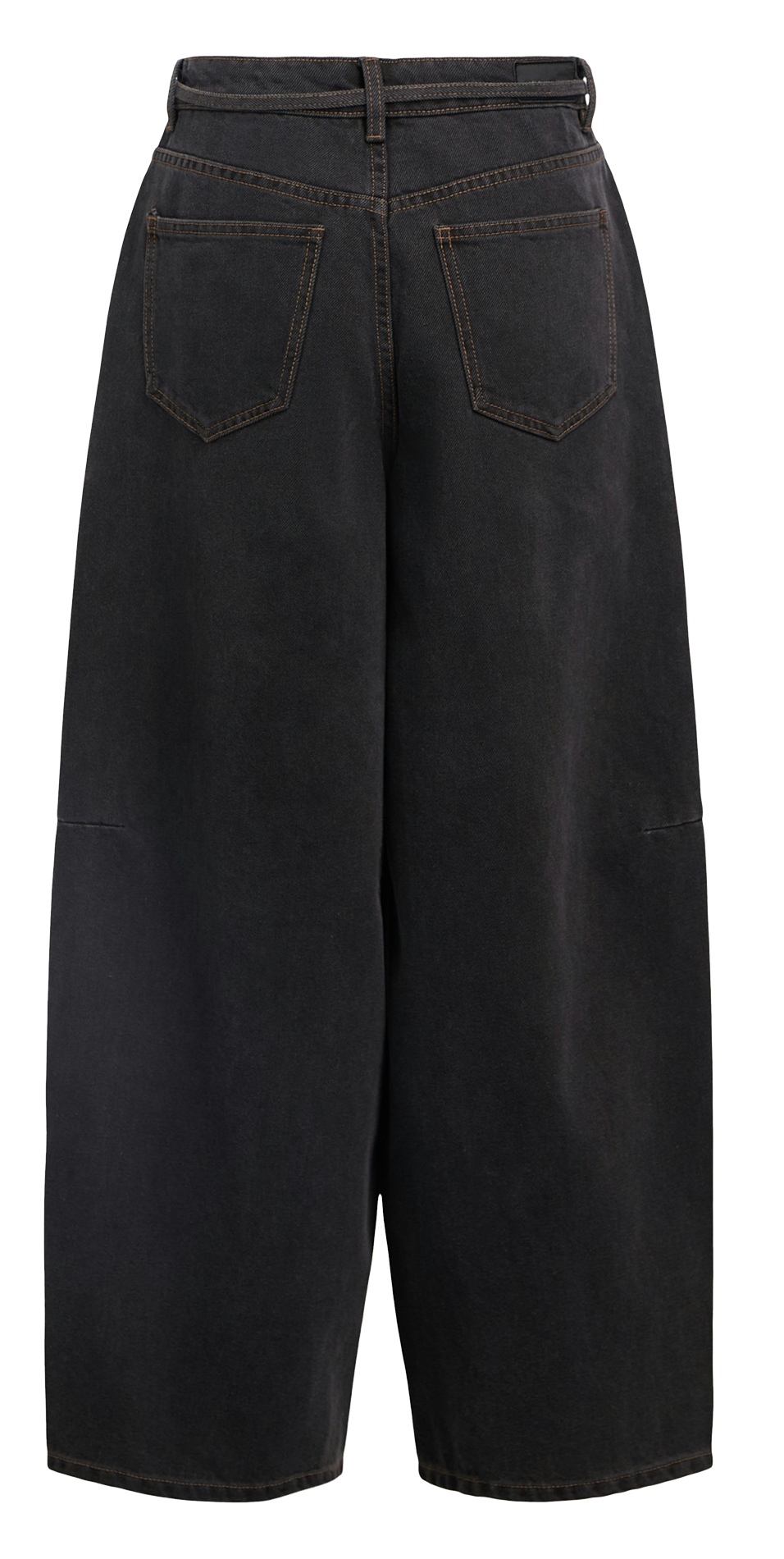 Wijde jeans - katoenblend OBJECT Zwart