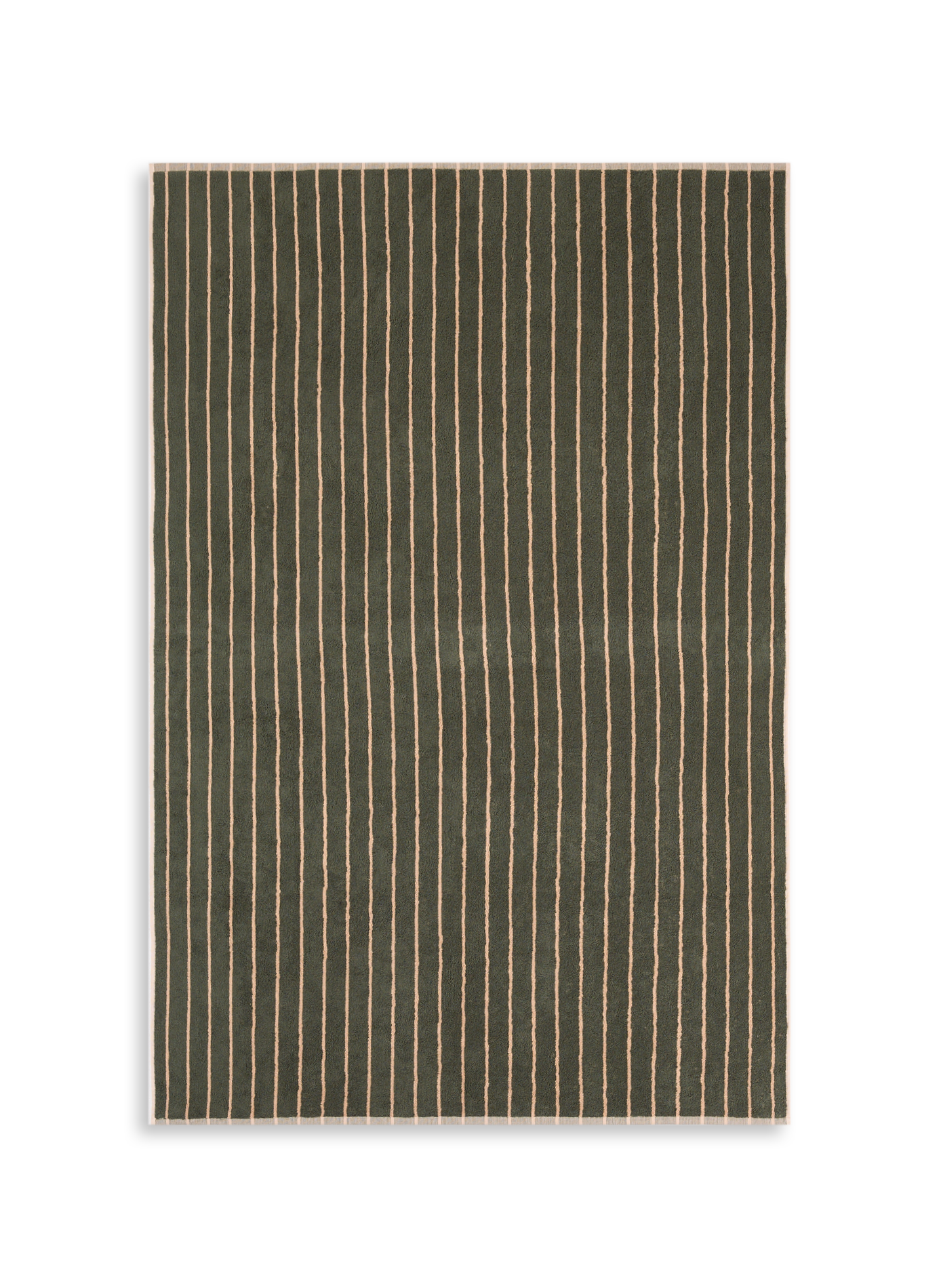 Striped organic cotton beach towel AU PRINTEMPS PARIS MAISON Khaki