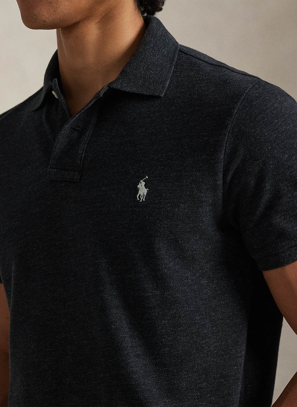 Poloshirt aus Baumwoll-Piqué, Slim Fit POLO RALPH LAUREN Schwarz