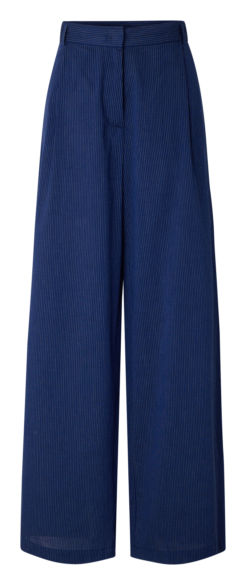 Wijde broek van katoen met hoge taille SESSUN Blauw
