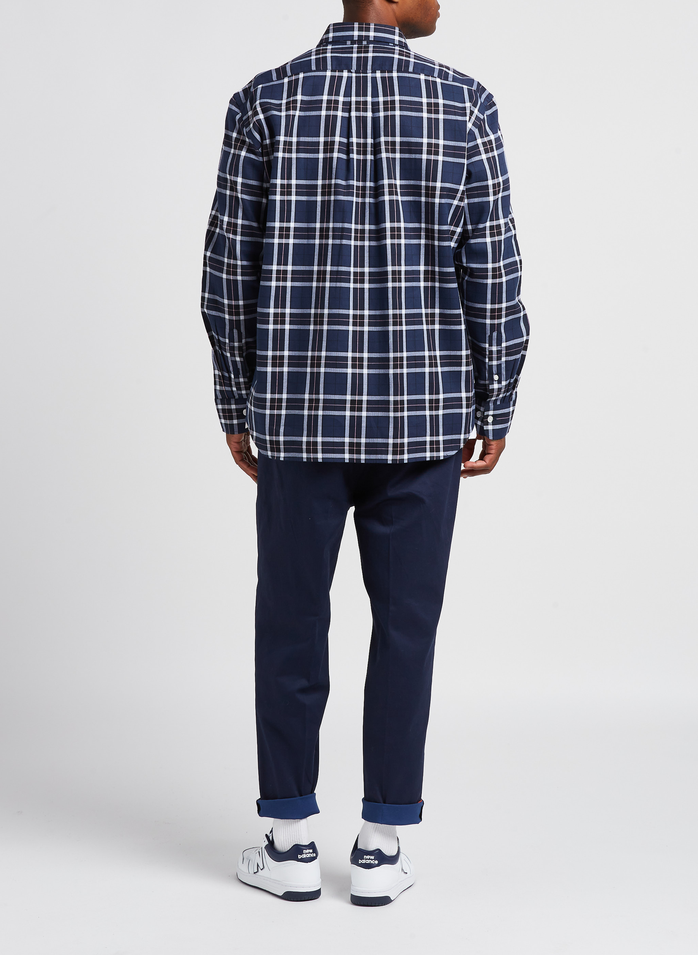 Pantalon droit en coton bio mélangé  SCOTCH AND SODA Bleu