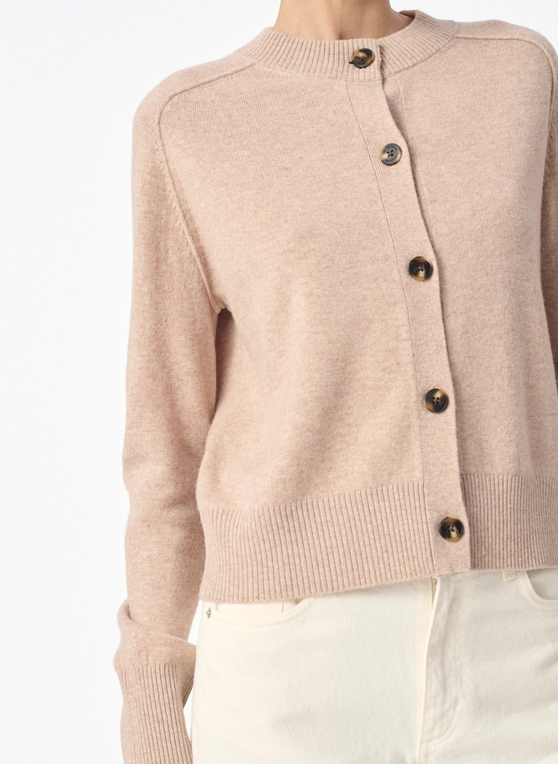 Short buttoned plain cardigan VANESSA BRUNO Beige