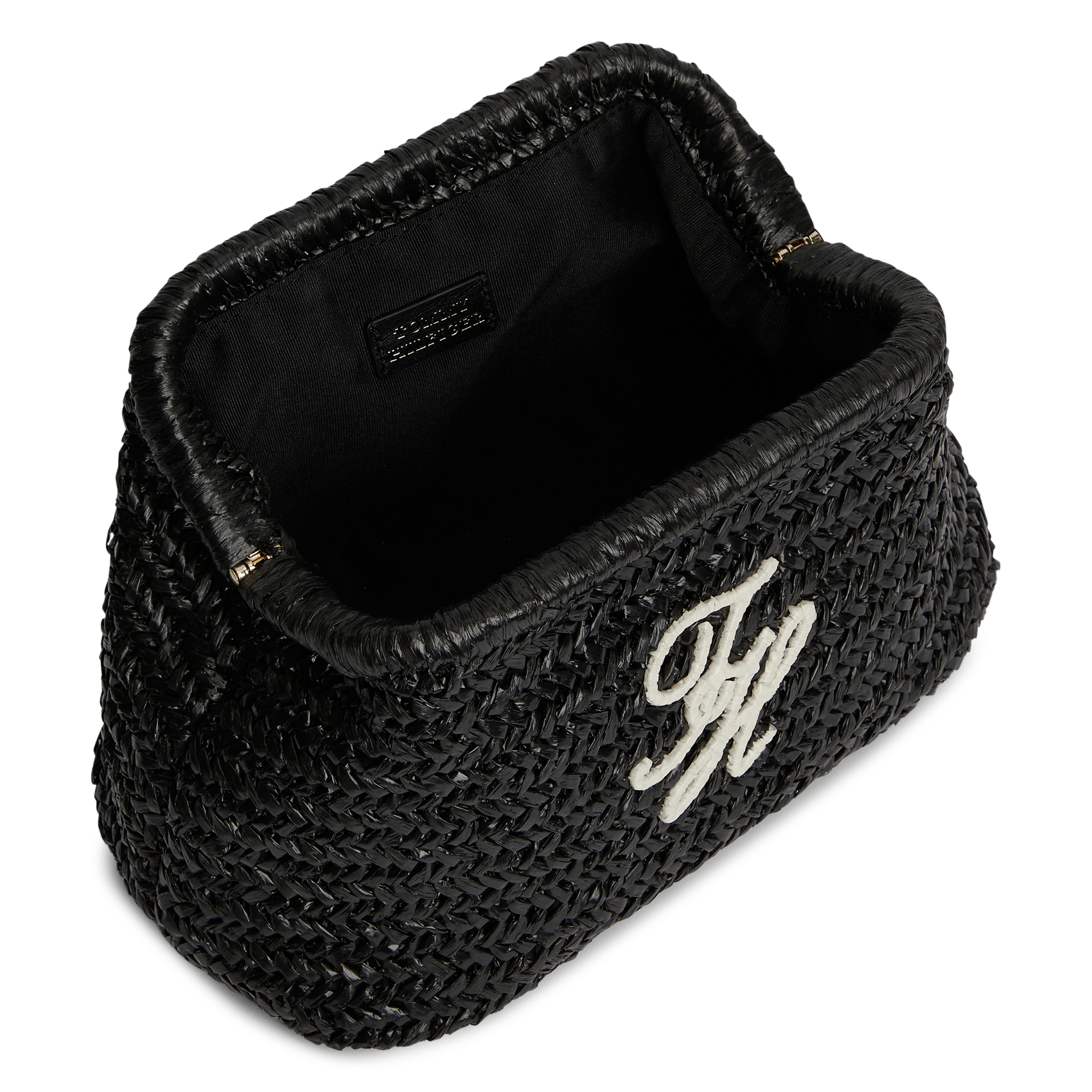 Braided clutch bag TOMMY HILFIGER Beige