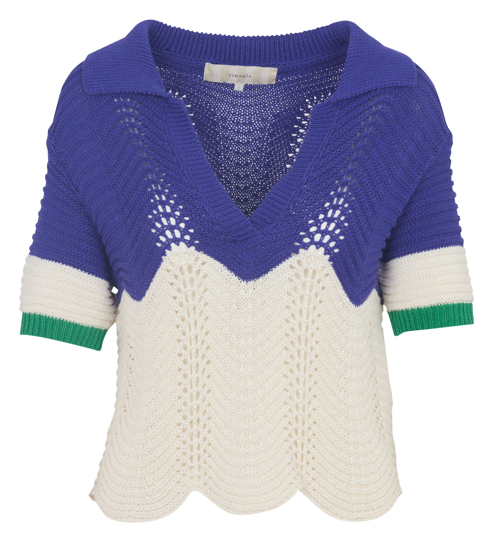 Pull col polo en coton mélangé TINSELS