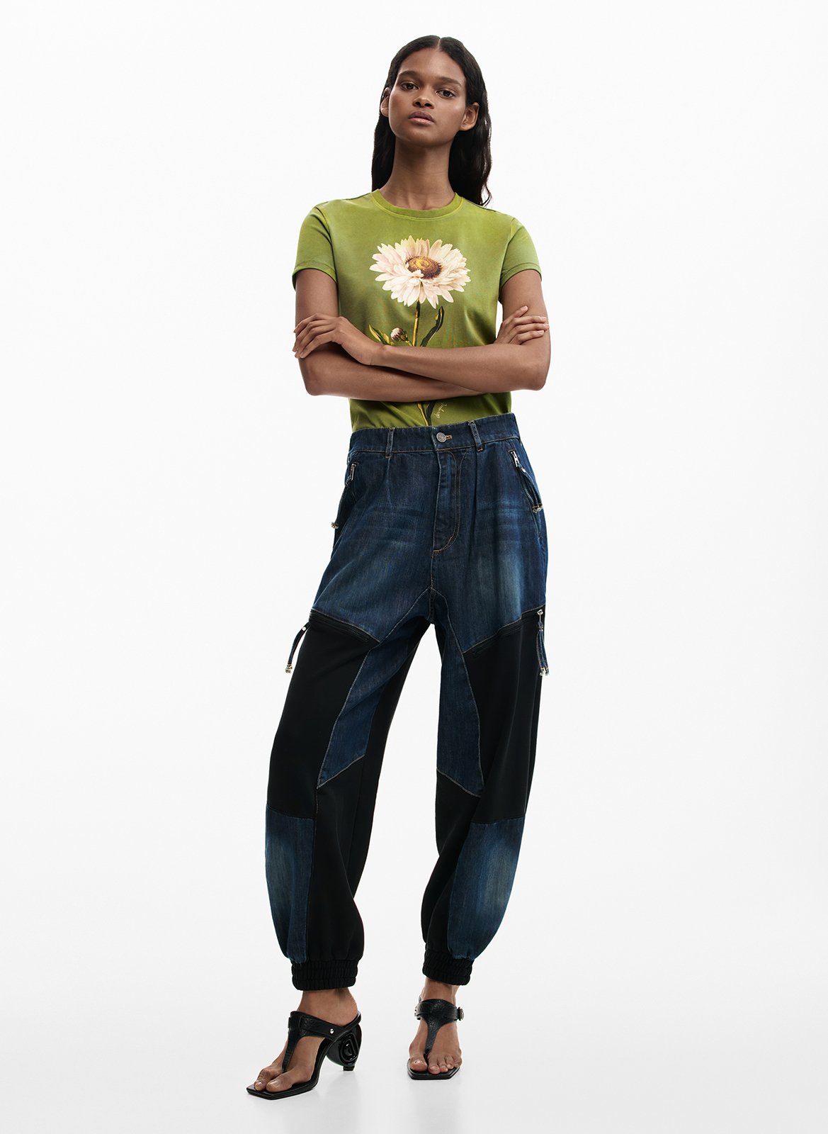 Wijde jeans DESIGUAL Blauw