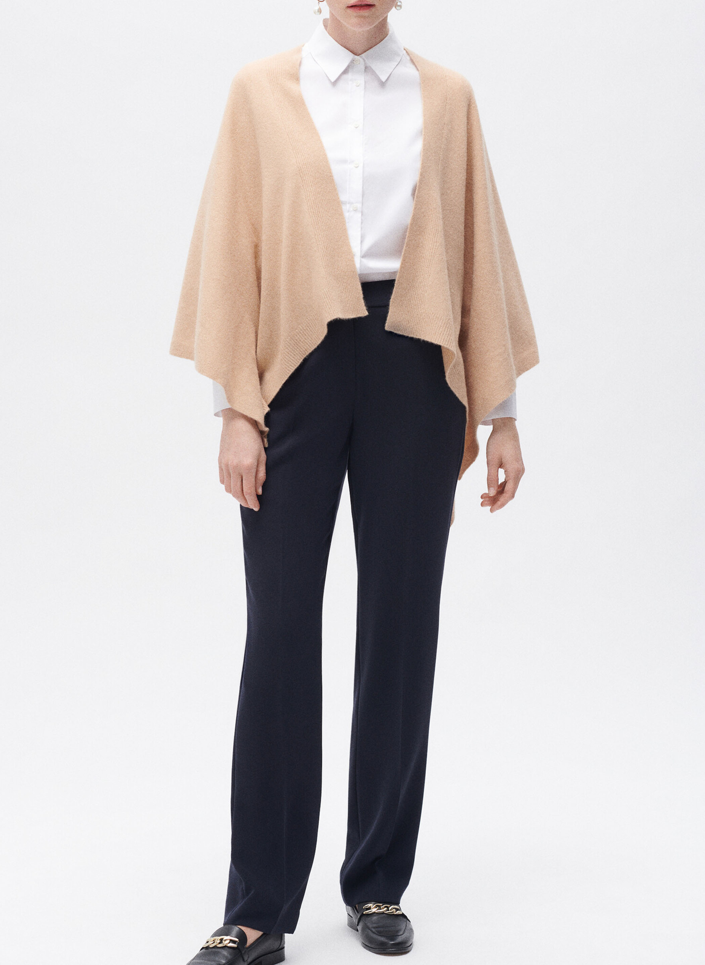 Baltimore cashmere poncho CAROLL Brown
