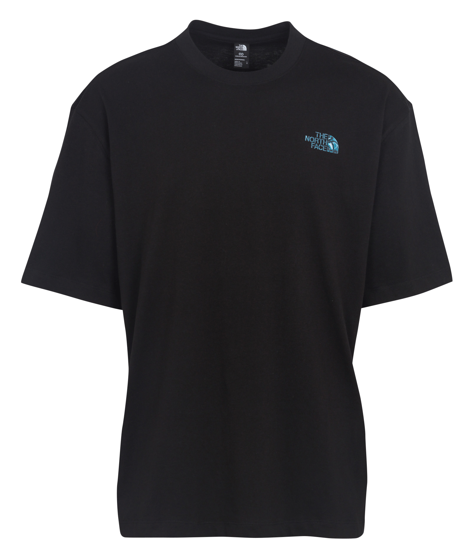 Gerade geschnittenes Rundhals-T-Shirt aus Baumwolle mit Siebdruck THE NORTH FACE Schwarz