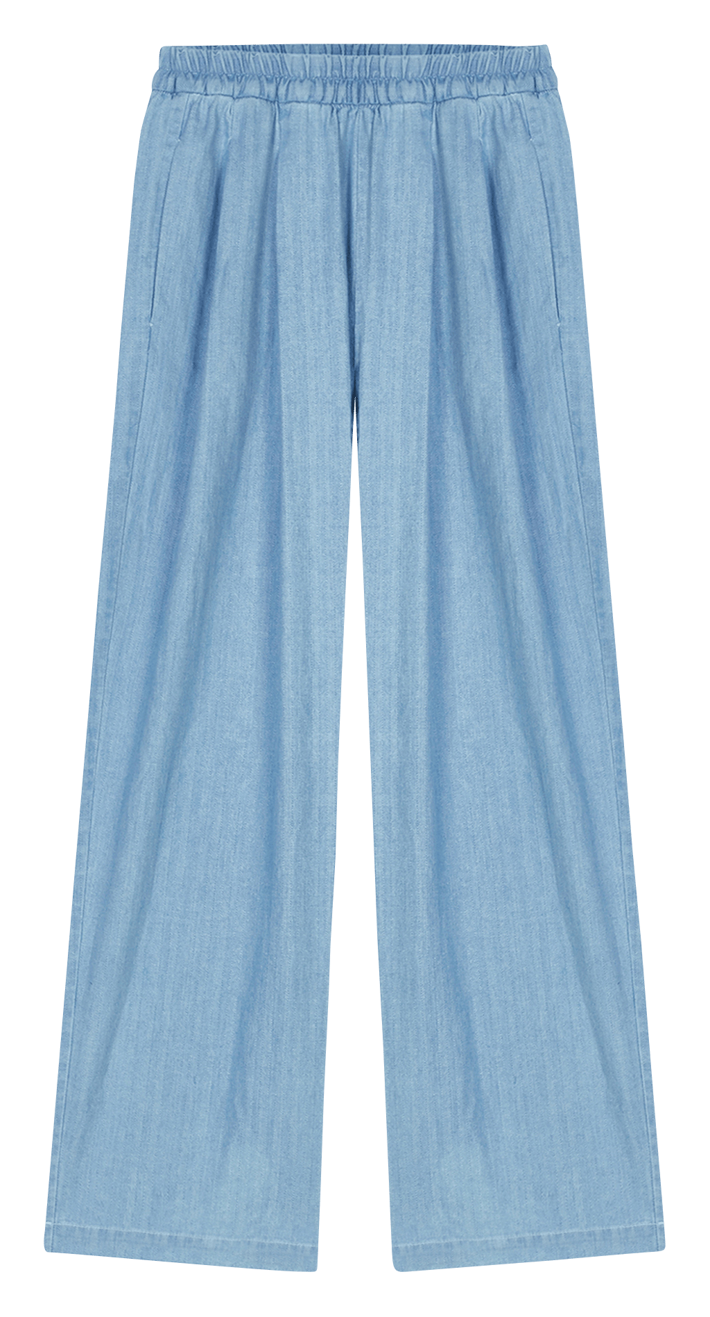 Hoch taillierte Denim-Hose mit elastischem Bund MASSCOB Blau