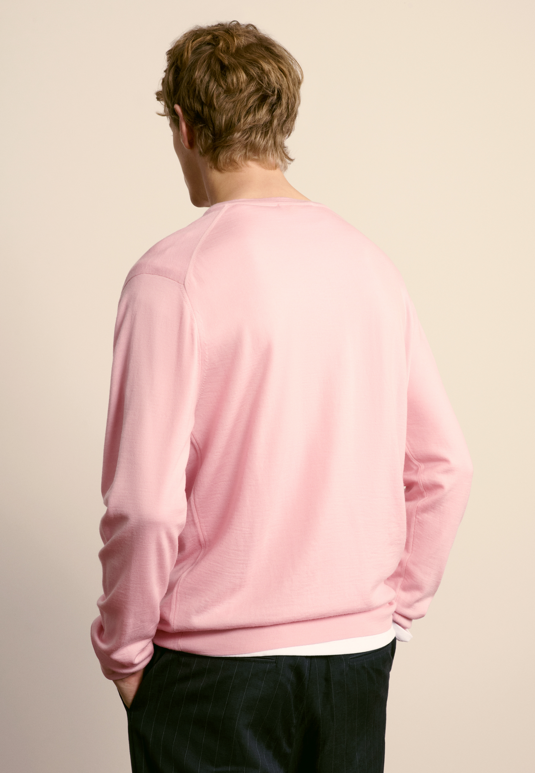 Bunelle wool V-neck sweater MAISON MONTAGUT Pink