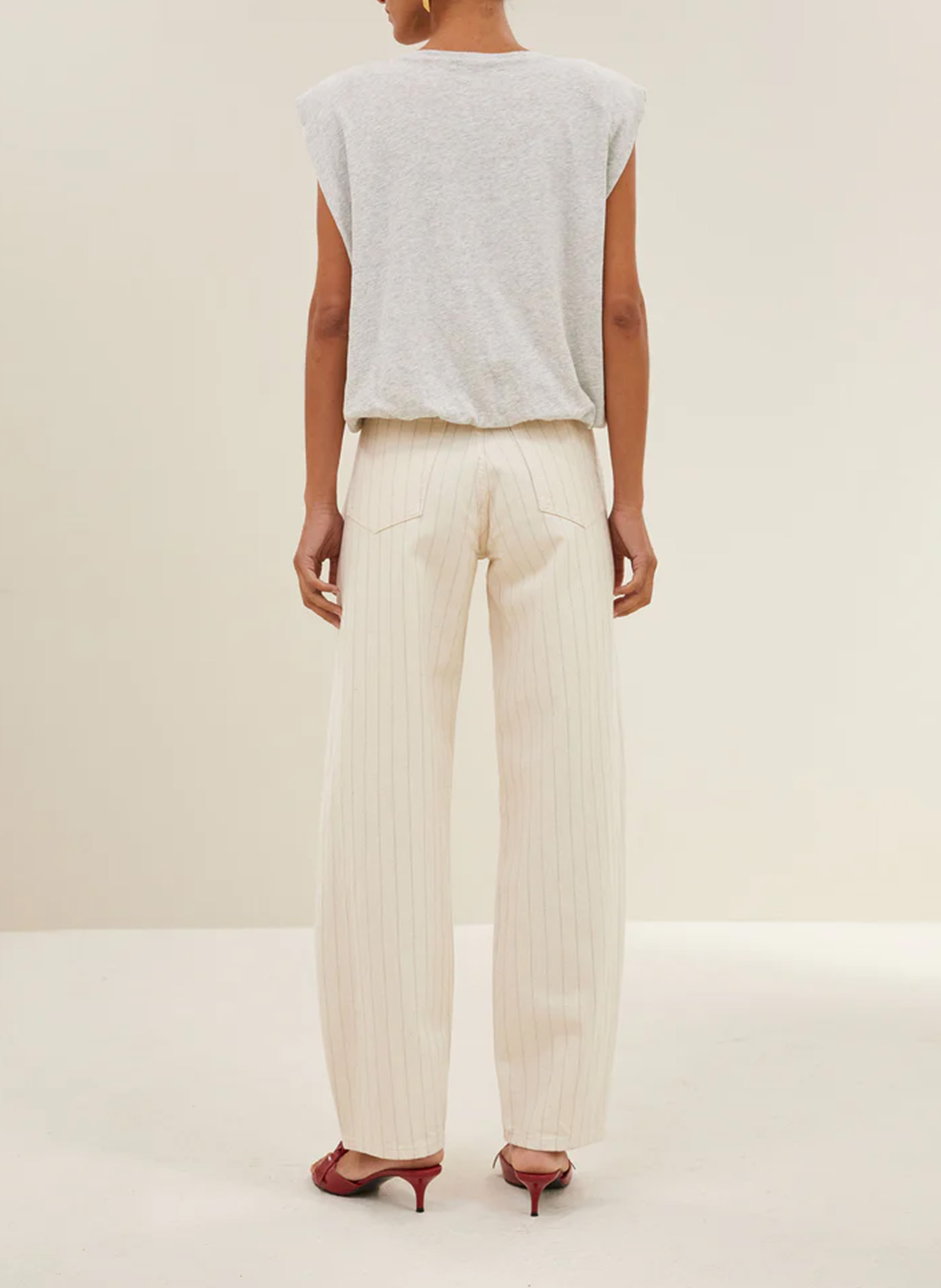 Rechte broek | biokatoenblend BY BAR Zilver