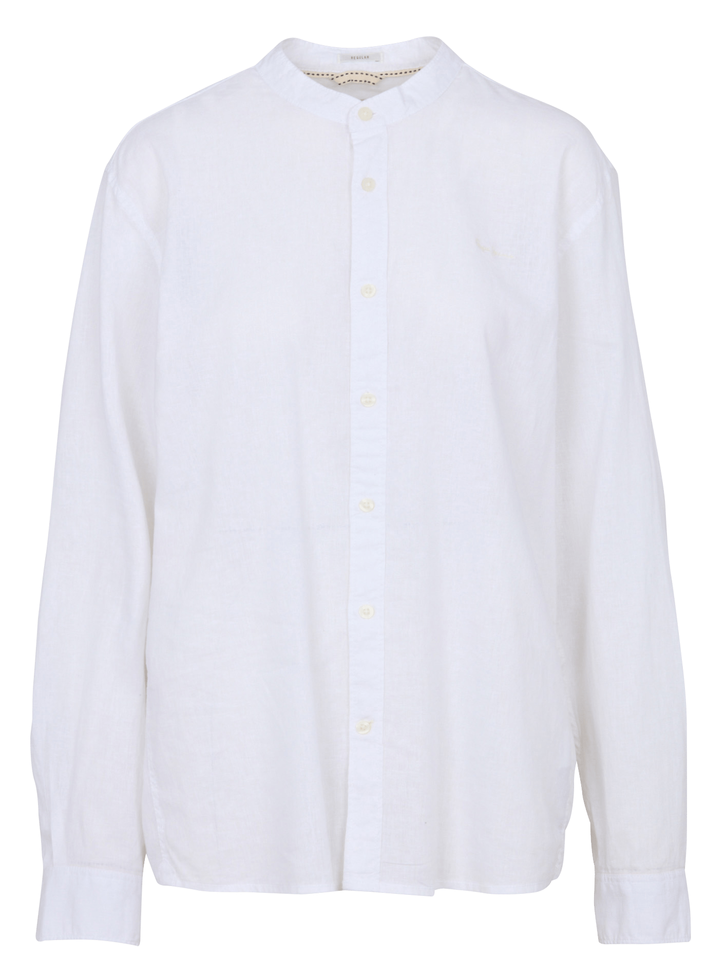 Blouse met ronde hals van gemengd linnen PEPE JEANS Wit