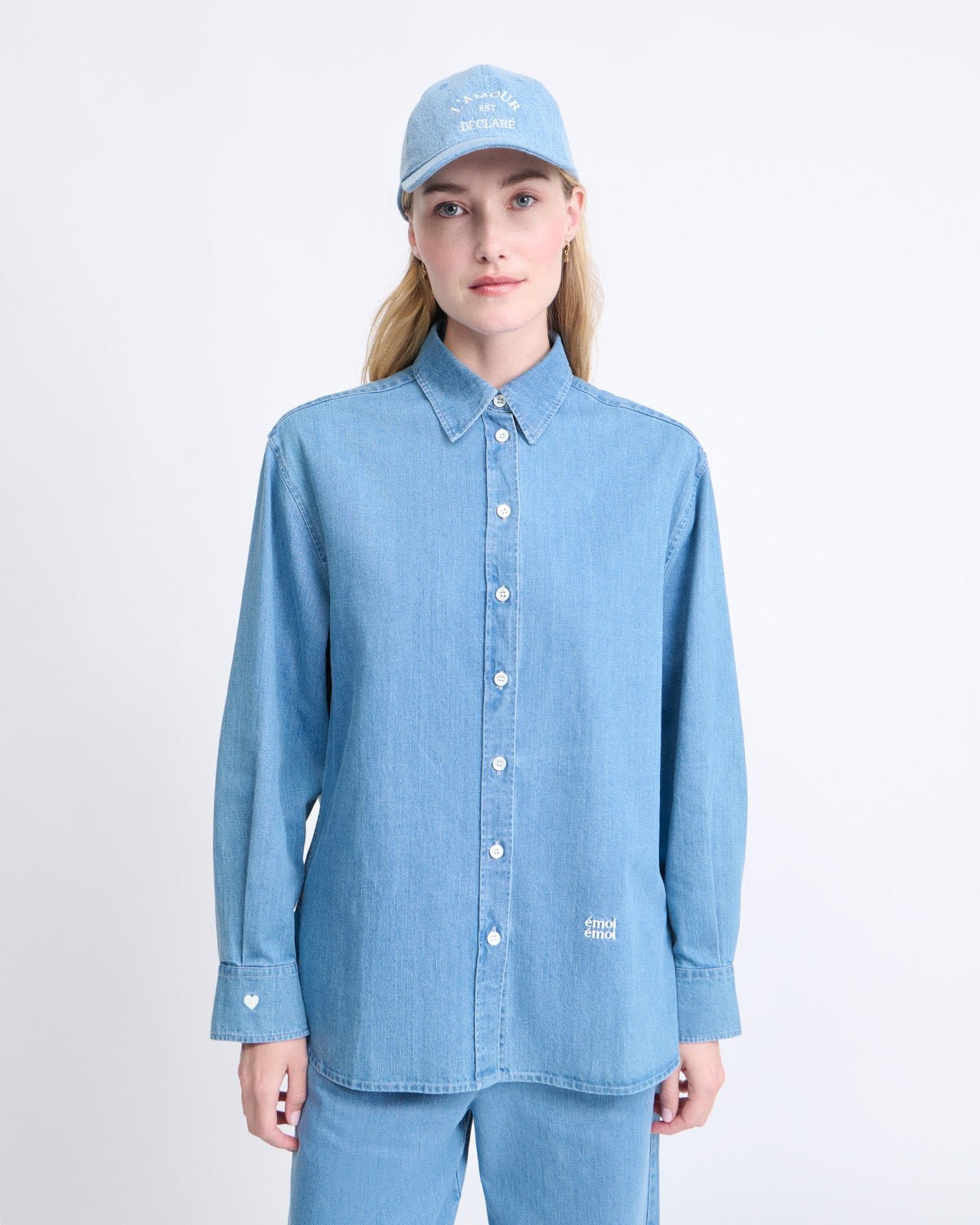 Shirt Love Declared in Organic Cotton EMOI EMOI Blue