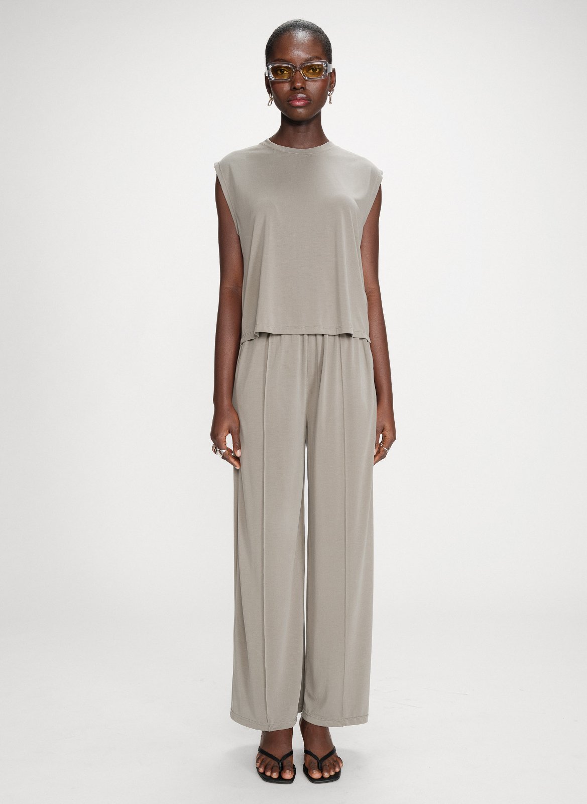 Top sans manches large uni GRACE ET MILA Vert