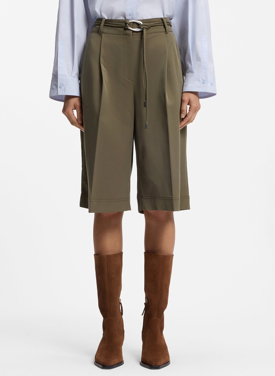 Straight shorts BOSS Khaki
