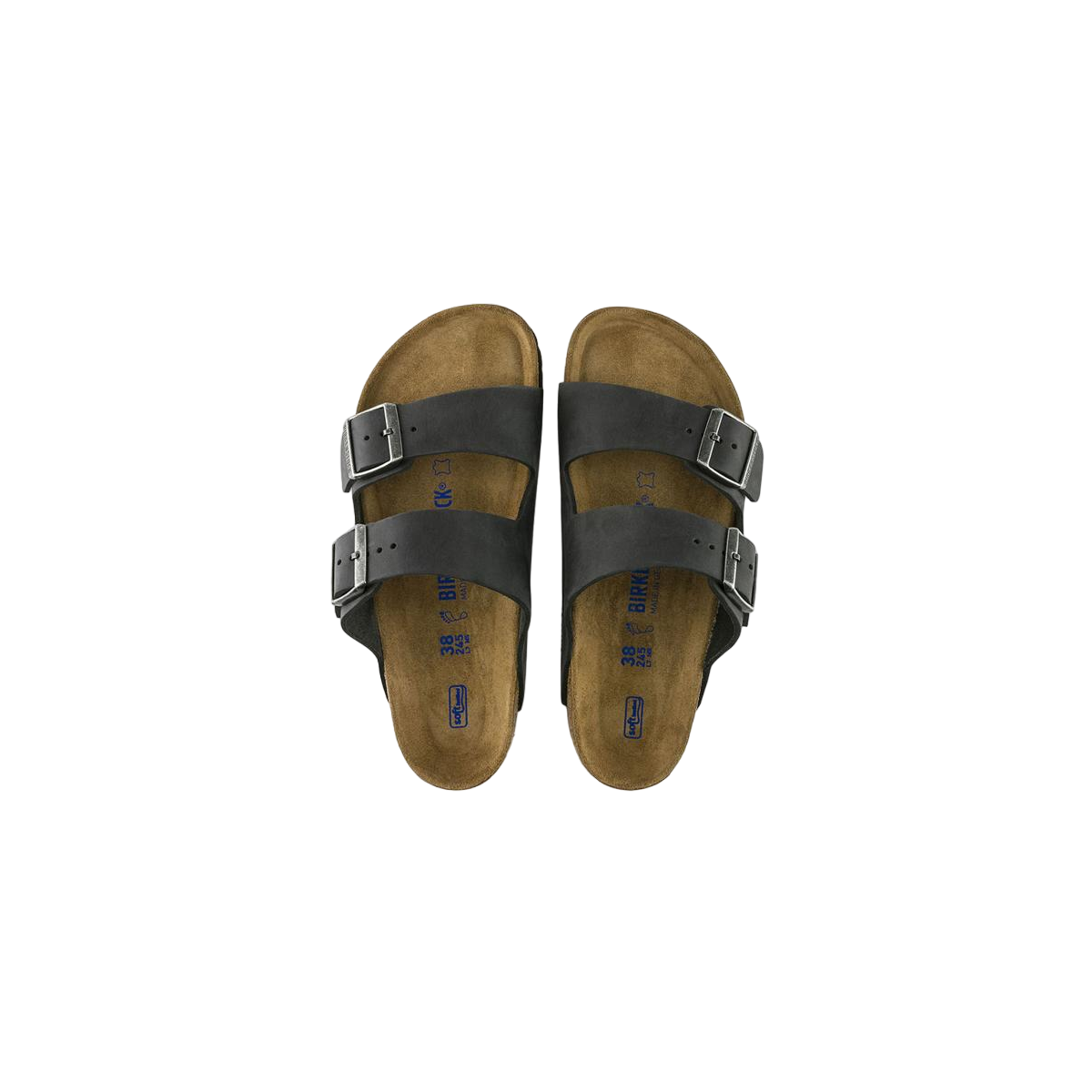 Faux leather sandals BIRKENSTOCK Black