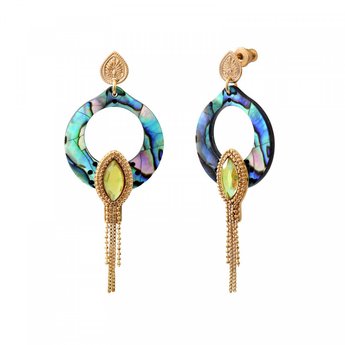 Long pierced earrings SATELLITE PARIS Blue