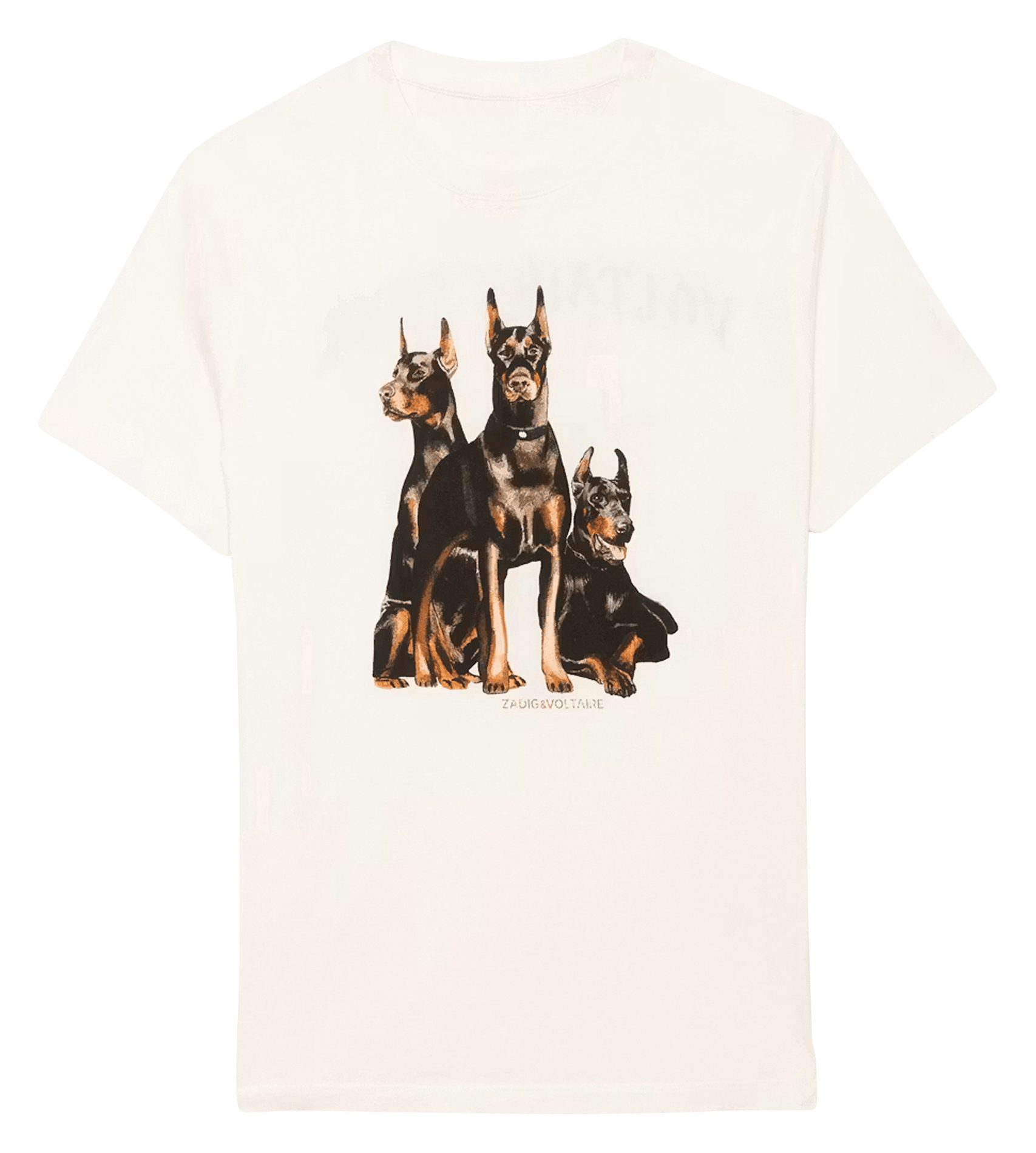 Tee-shirt col rond sérigraphié en coton ZADIG&VOLTAIRE Blanc