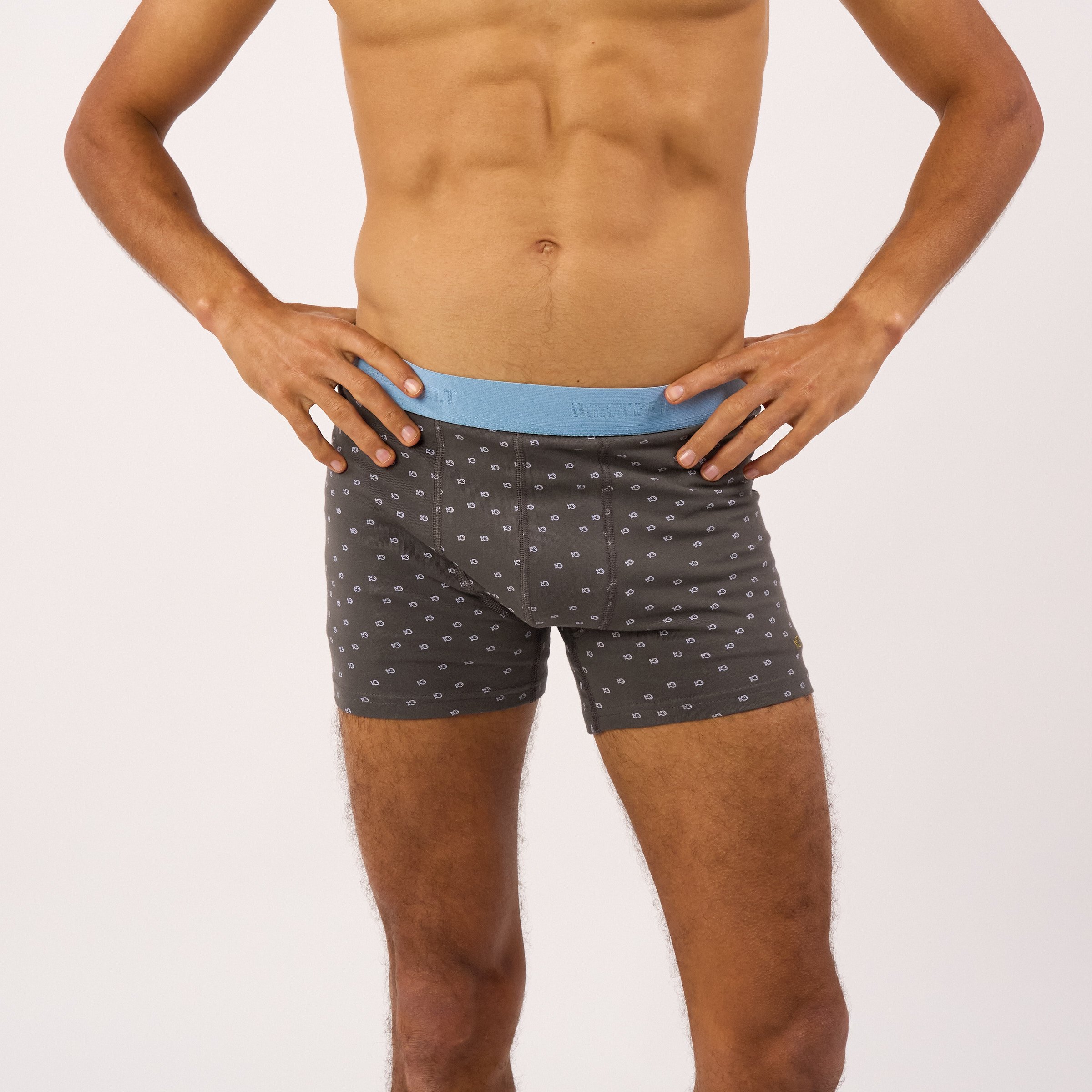 Organic cotton boxers BILLYBELT Grey