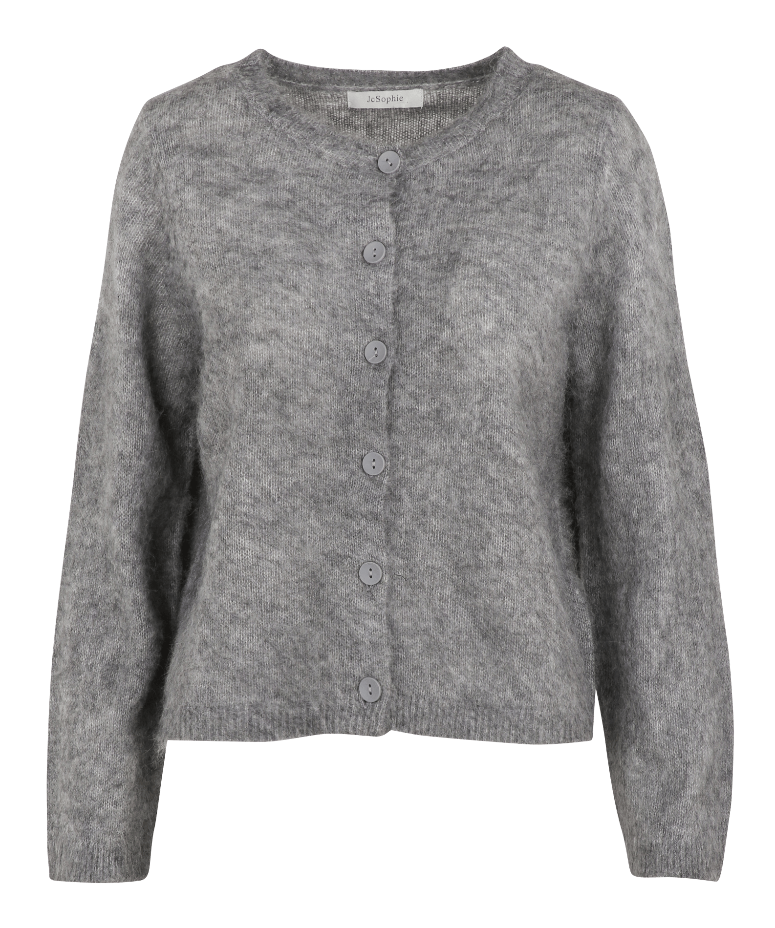 Round-neck wool-blend cardigan JC SOPHIE Grey